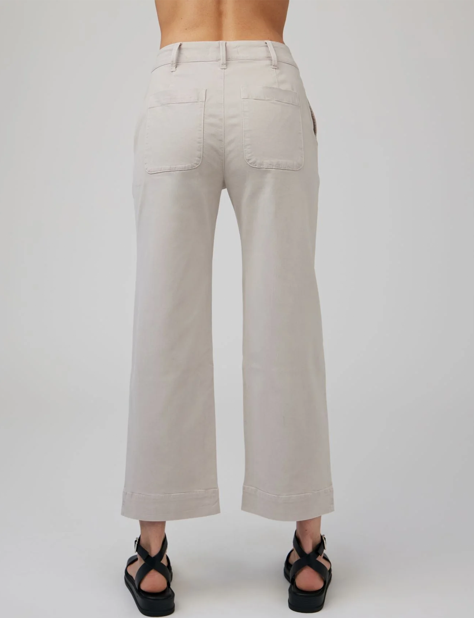 Saige Wide Leg Crop Pant, Coastal Stone