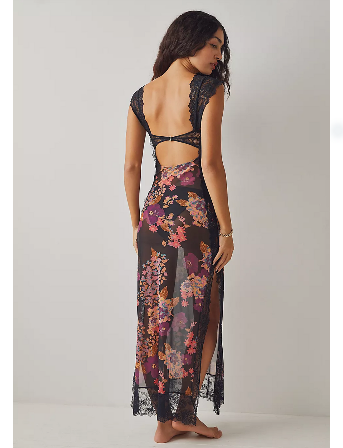 Suddenly Fine Maxi Slip, Black Combo