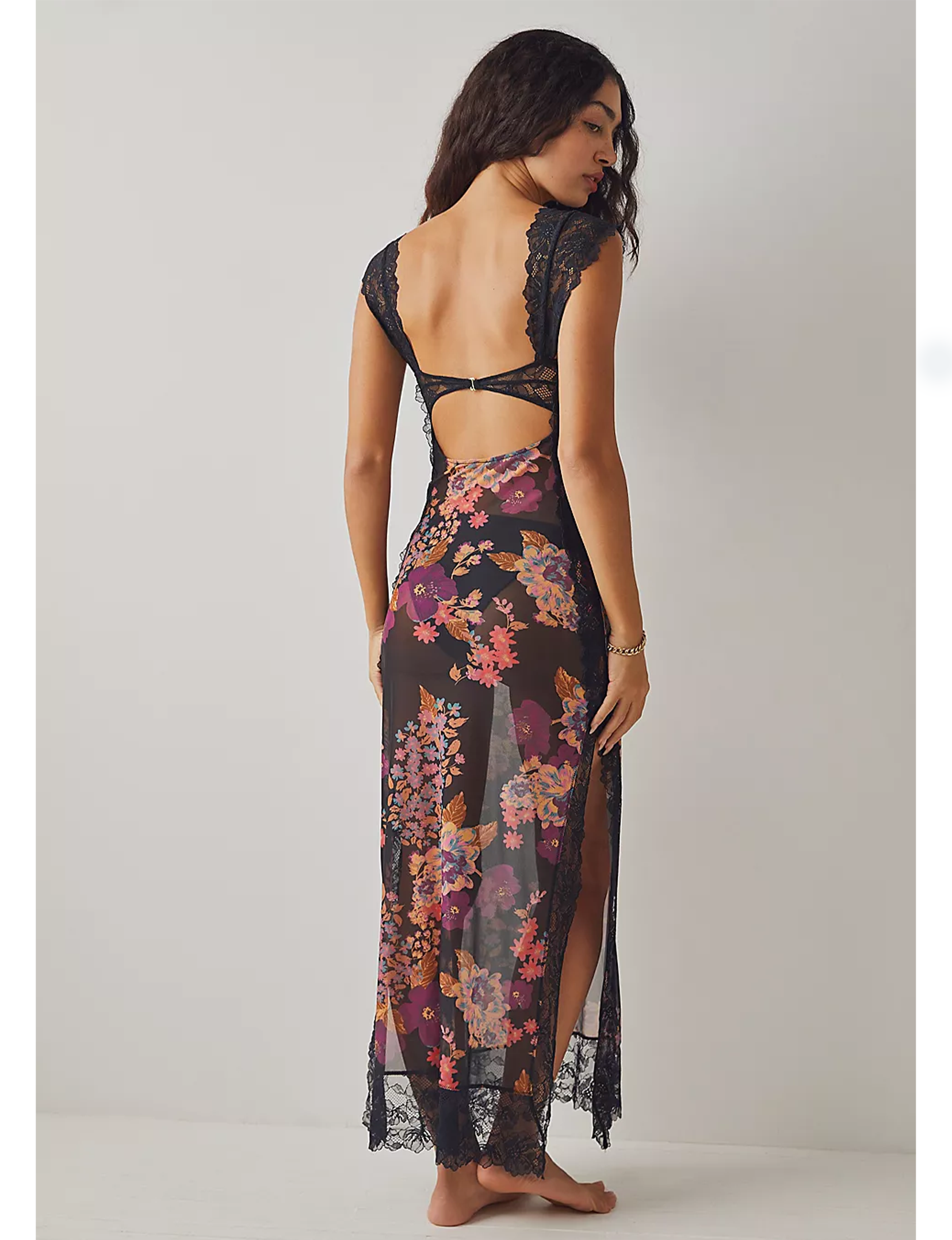 Suddenly Fine Maxi Slip, Black Combo