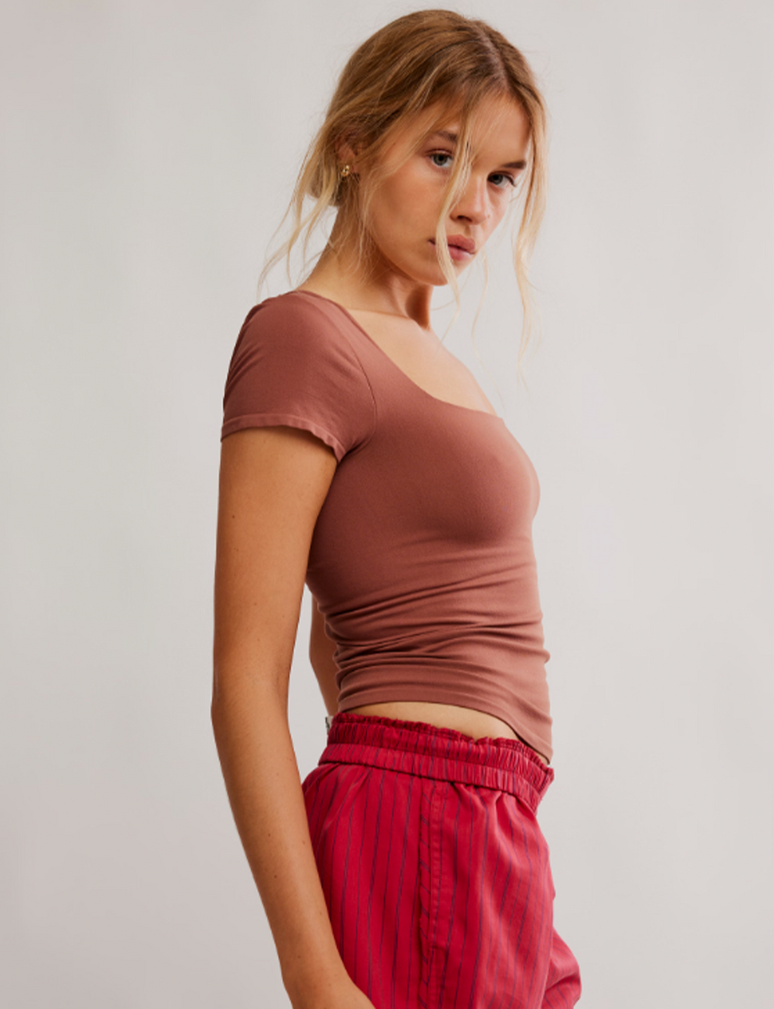 Clean Lines Baby Tee, Nutmeg