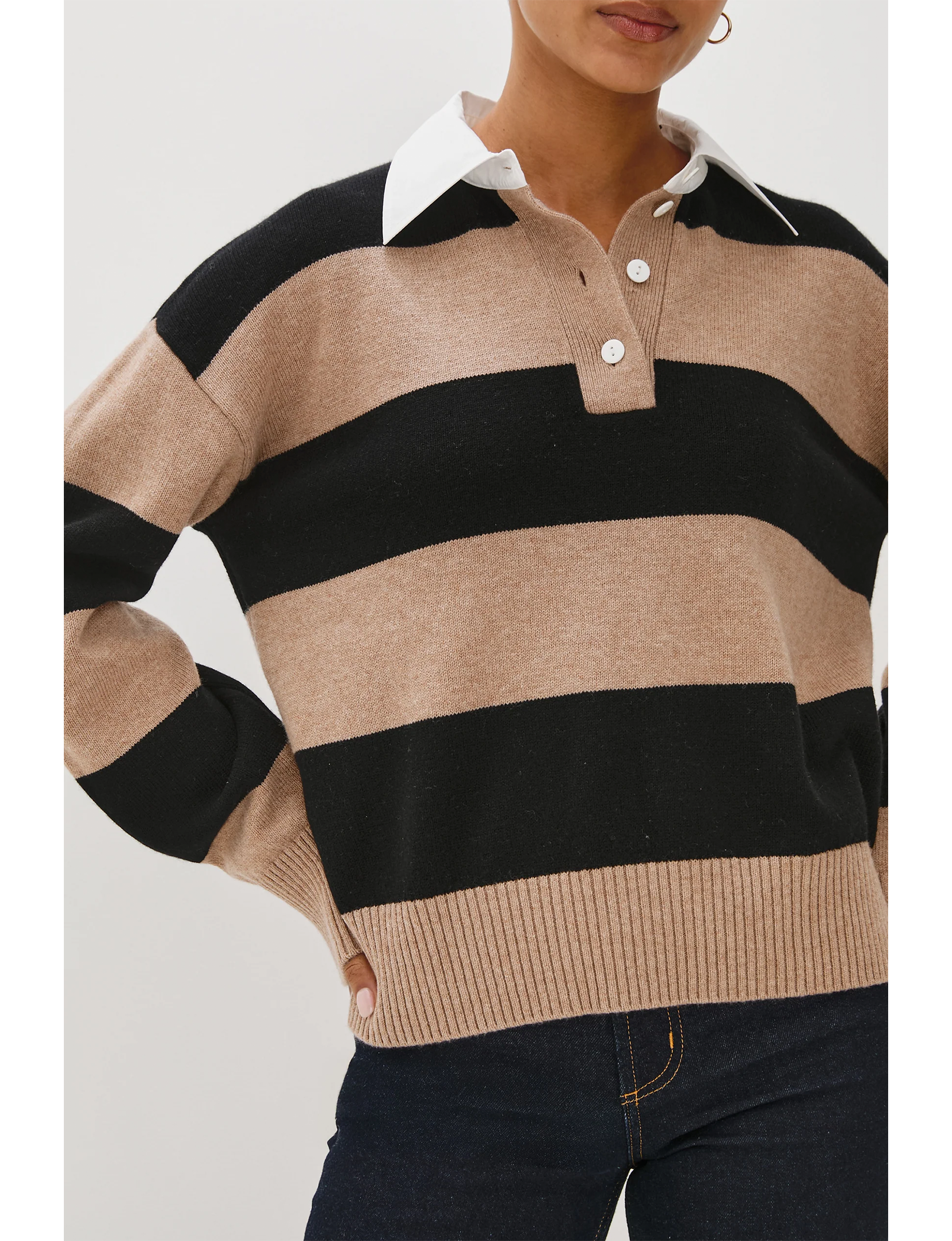 Paxton Sweater, Oatmeal/Black