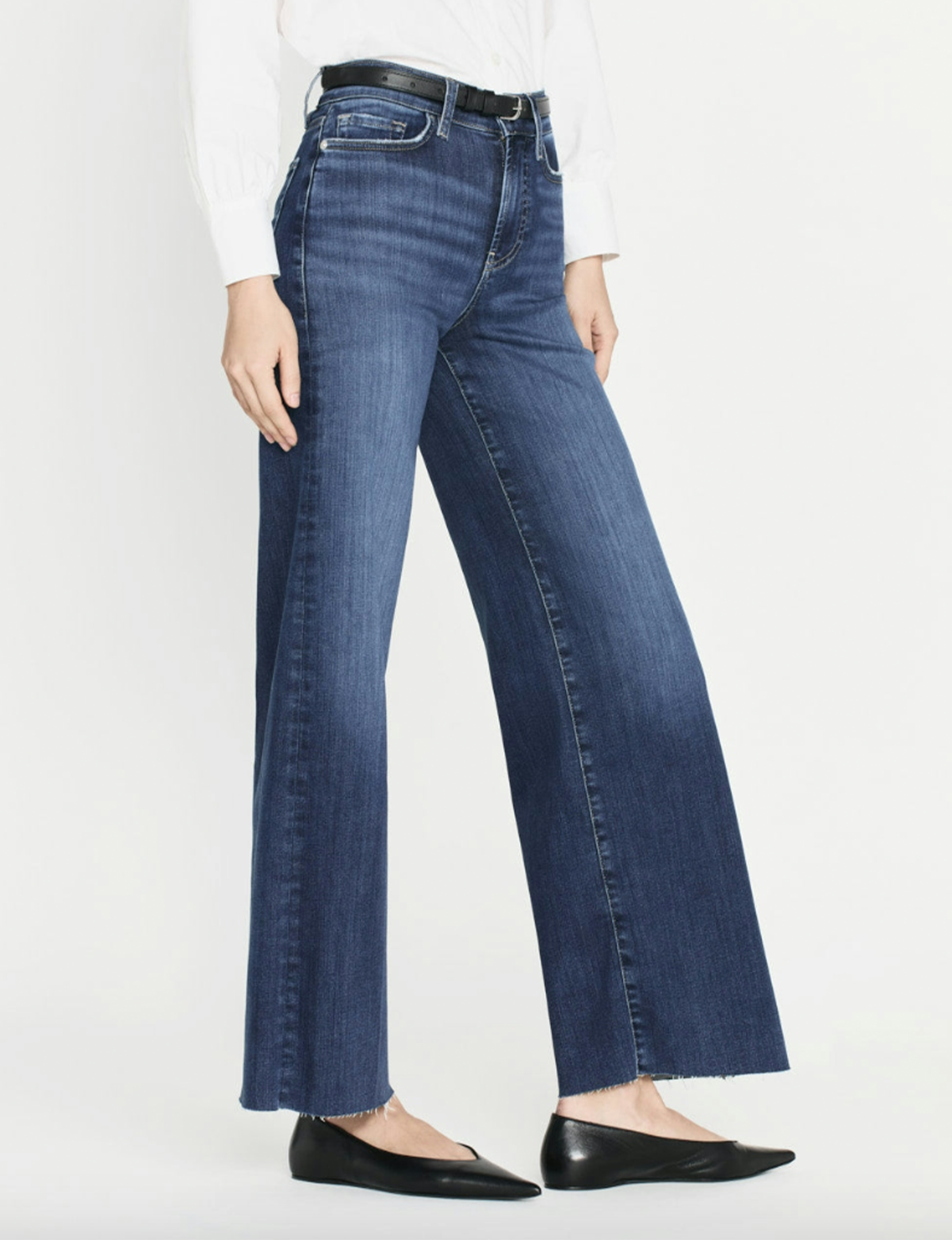 Le Slim Palazzo Raw Fray, Lupine