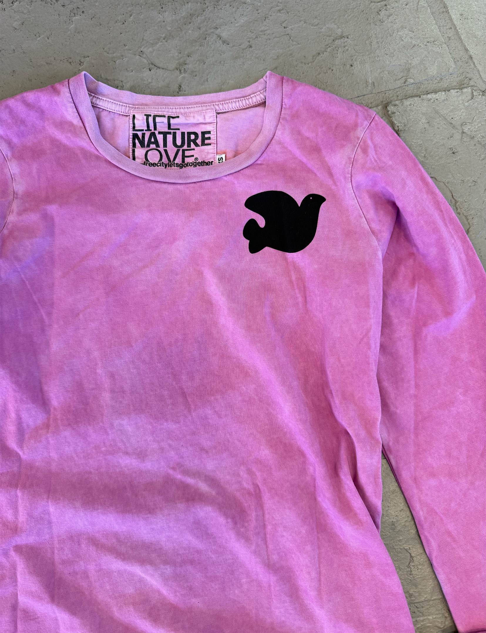 Artists Wanted L/S Tee, Pink Juice/Silver
