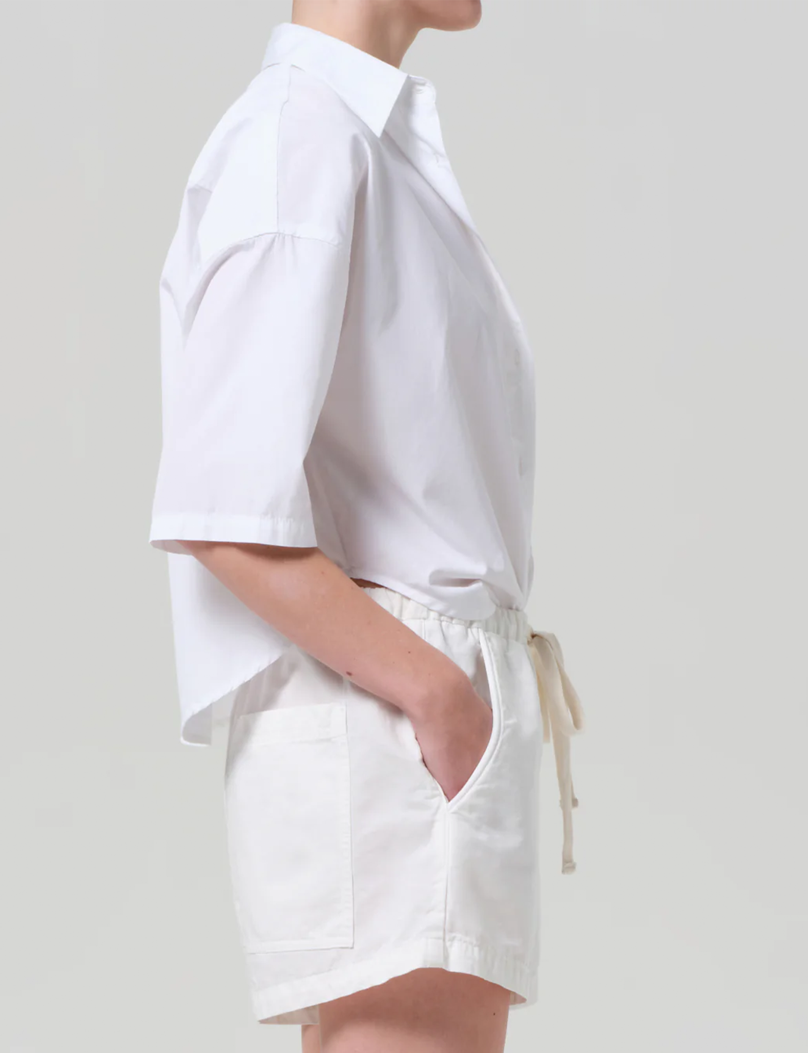 Frances Button Up, Optic White