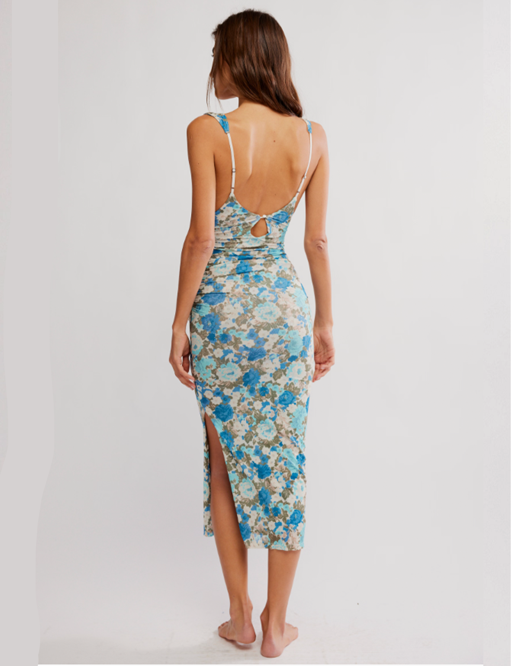 Long Live Printed Mesh Slip, Blue/Combo