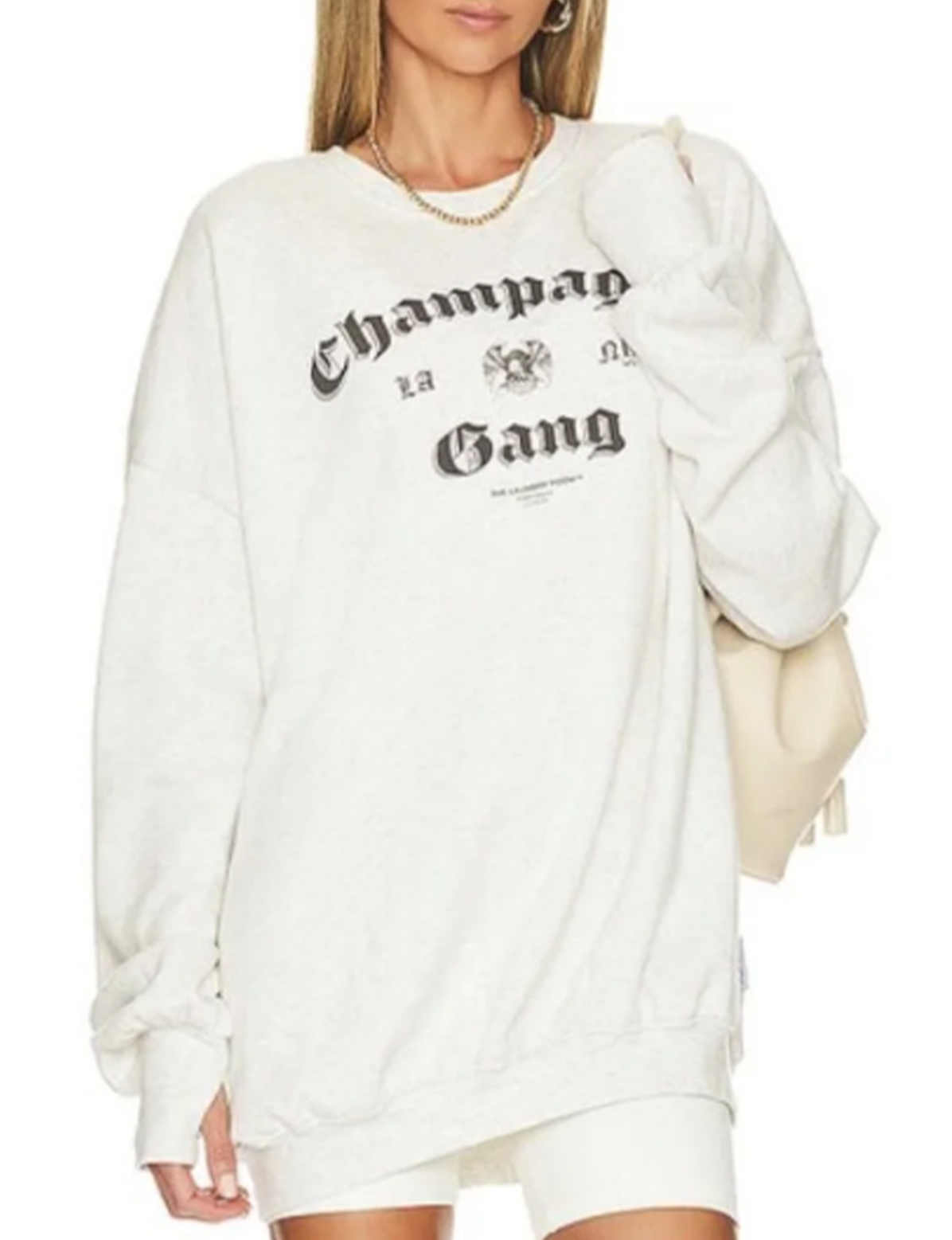 Champagne Gang Jumper, Pebble Heather