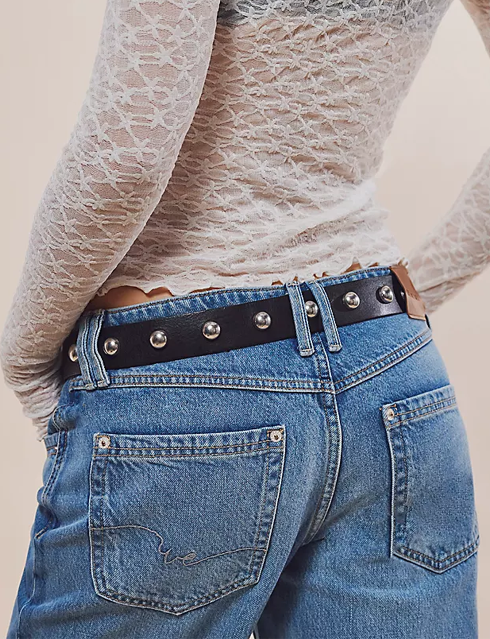 Rhodes Stud Belt, Black