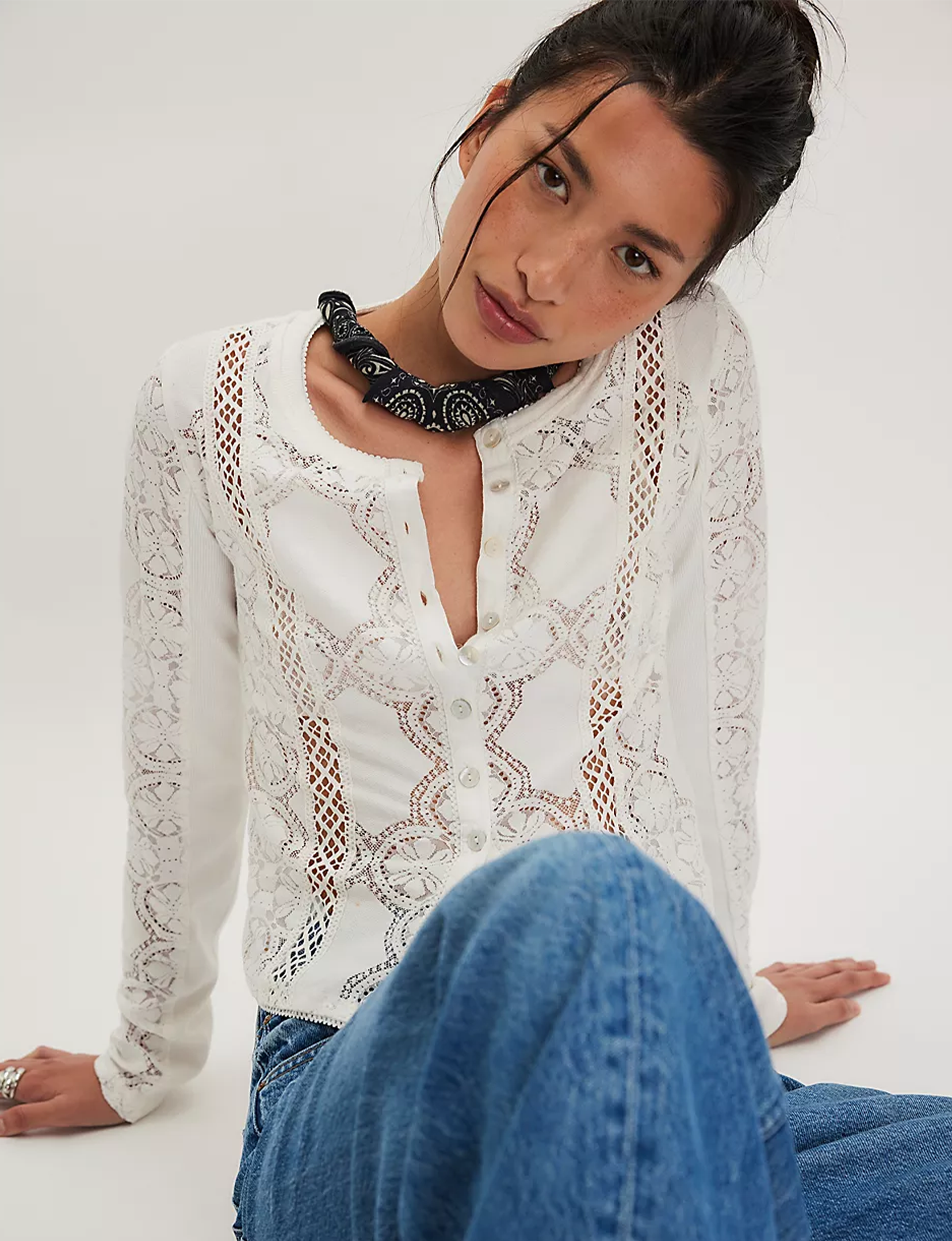 Jae Knit Long Sleeve, Sugar Swizzle