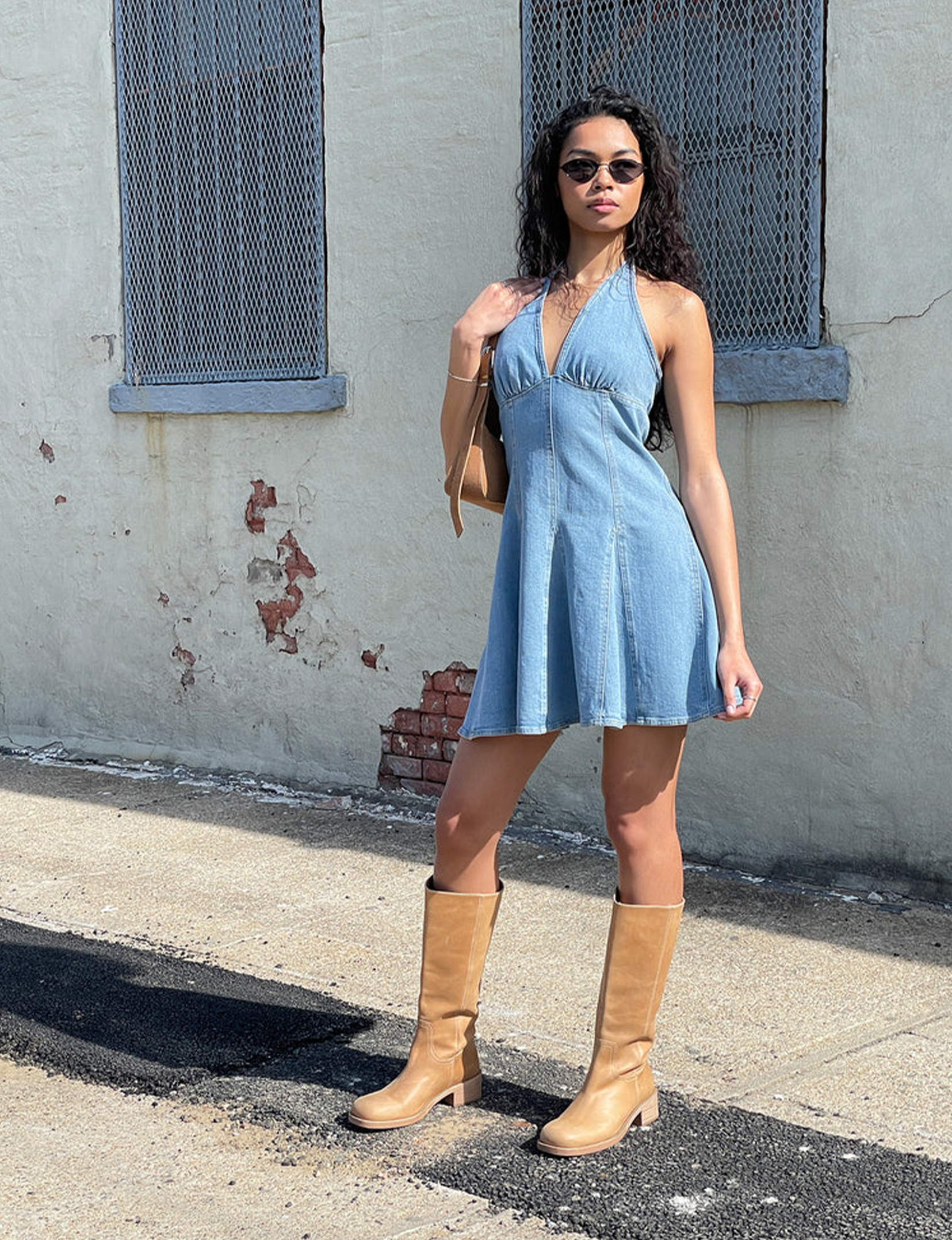 Malia Dress, Medi Blue Denim