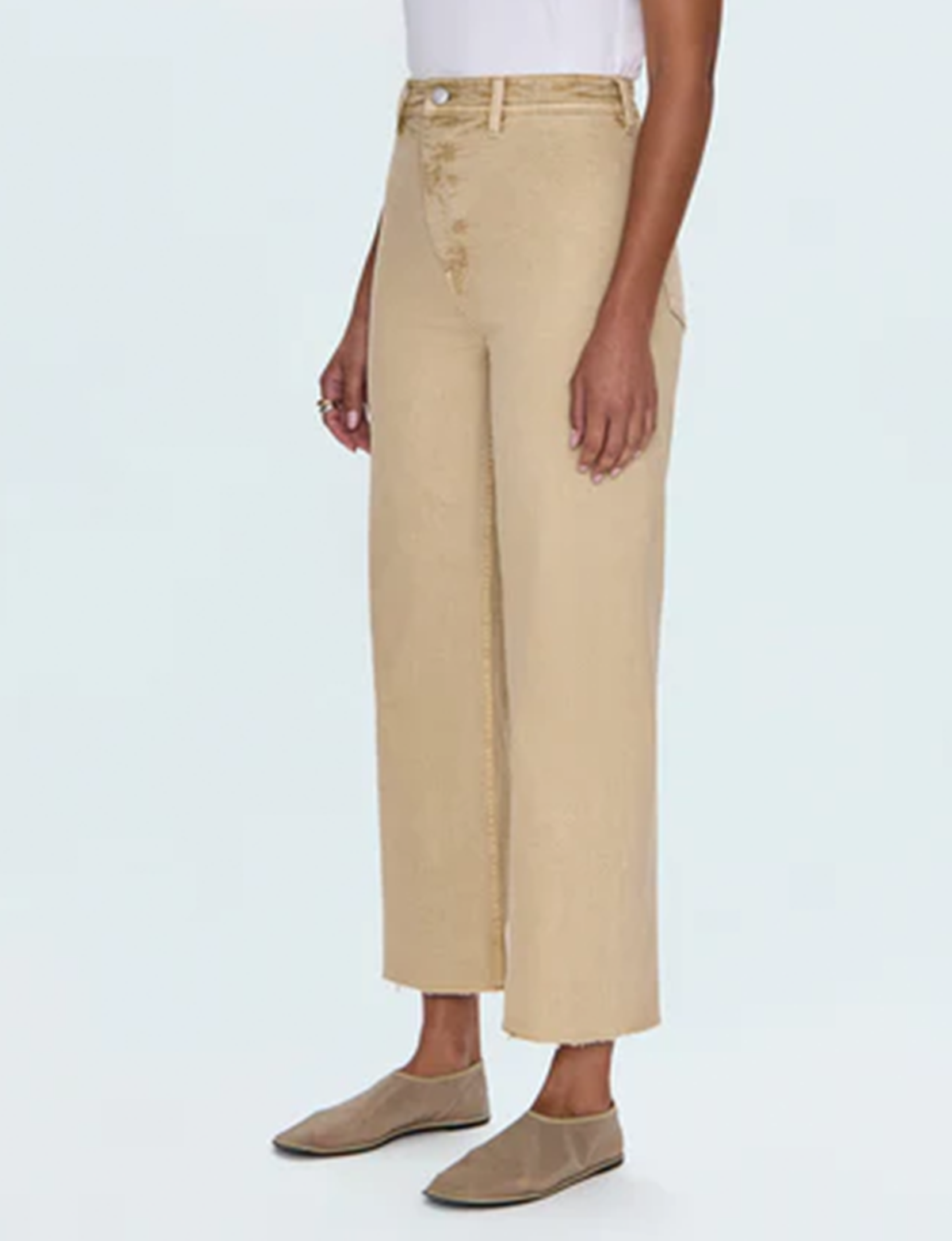Penny High Rise Wide Leg Crop, Sand Dollar