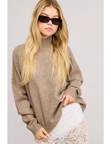 Cozy Oversized Sweater, Cappuccino