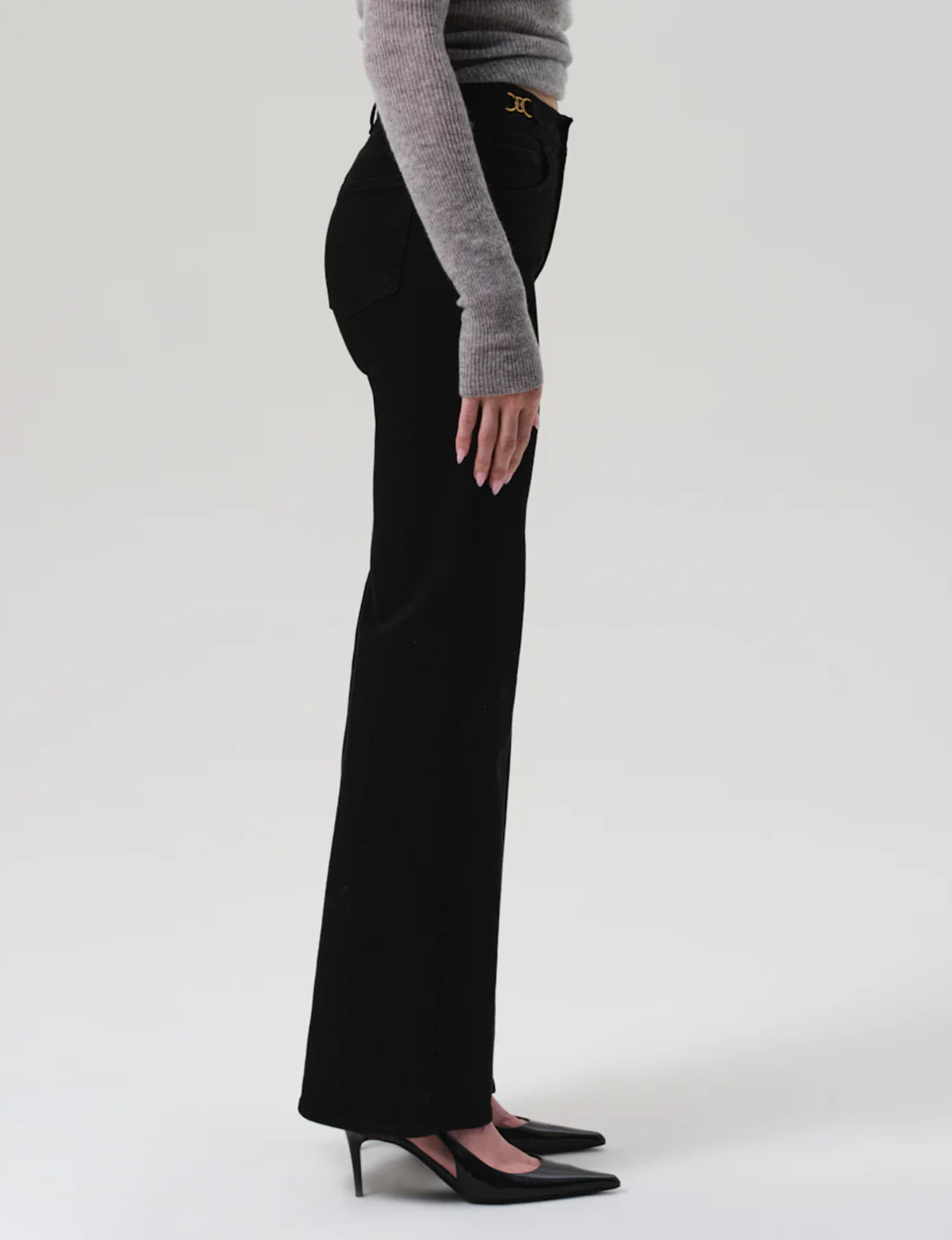 Horsebit Flare, Rich Black