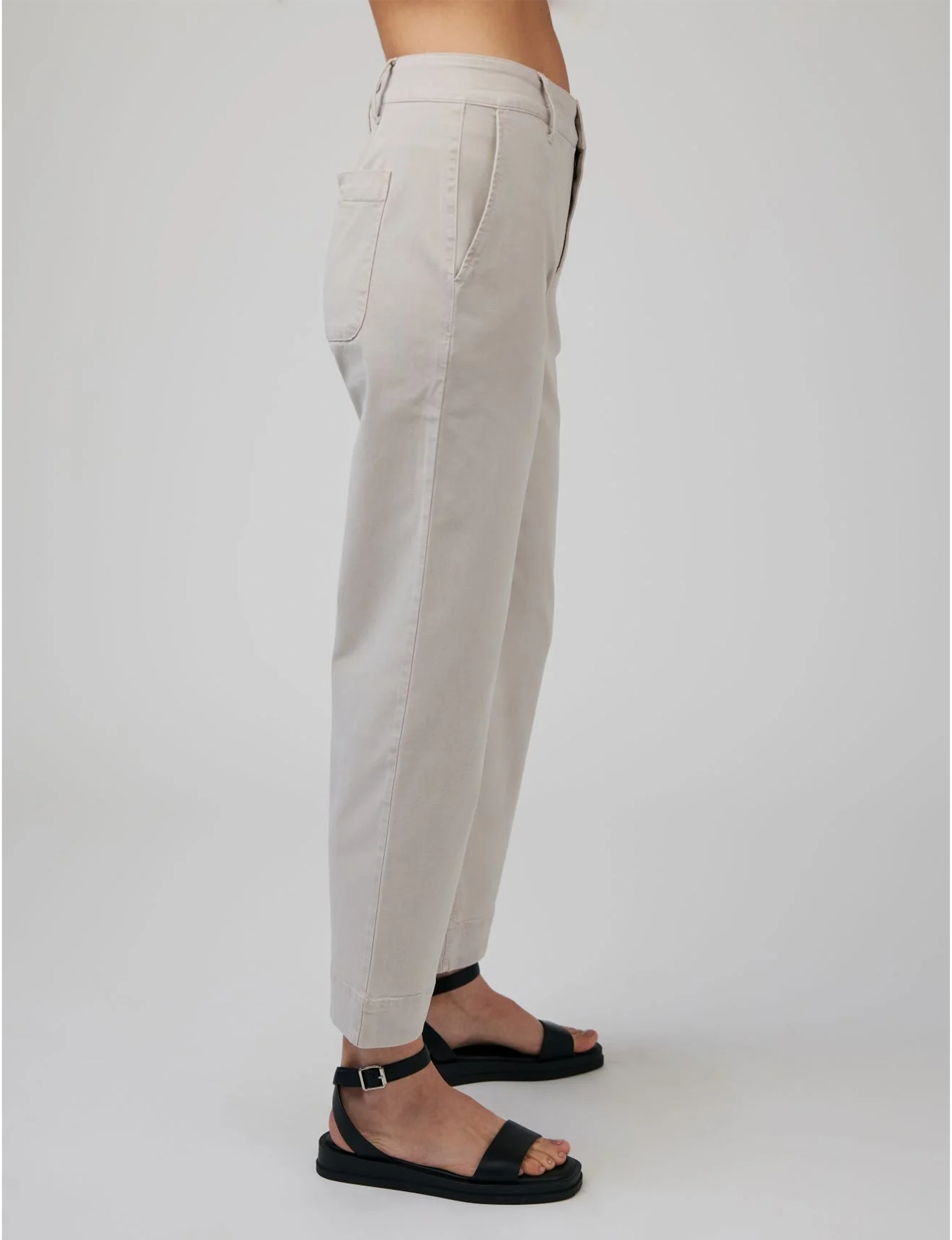 Saige Wide Leg Crop Pant, Coastal Stone