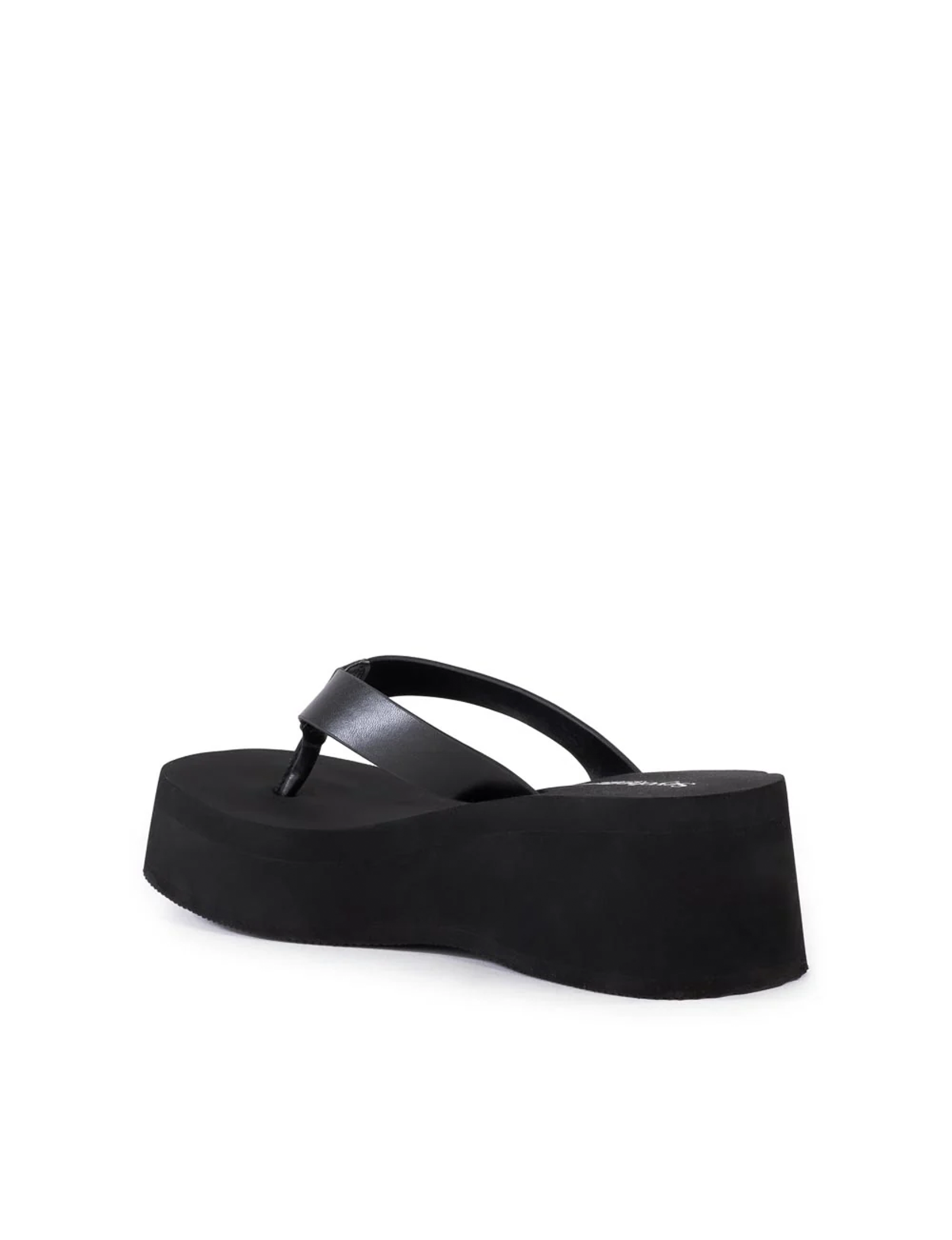 Skyscraper Sandal, Black Leather