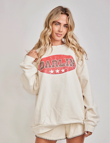 Branded Crewneck, Creme