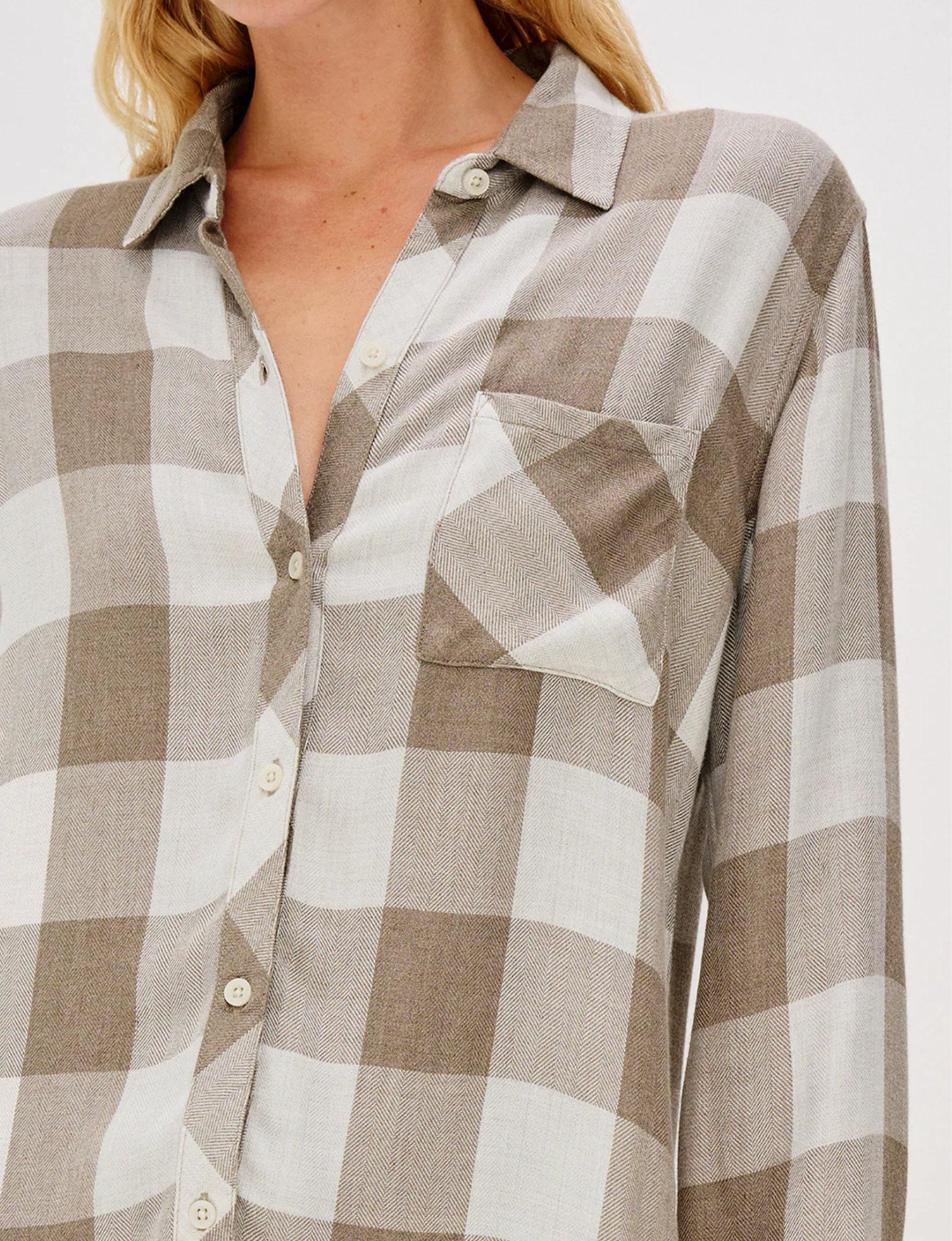 Hunter Plaid Flannel, Dove Brown