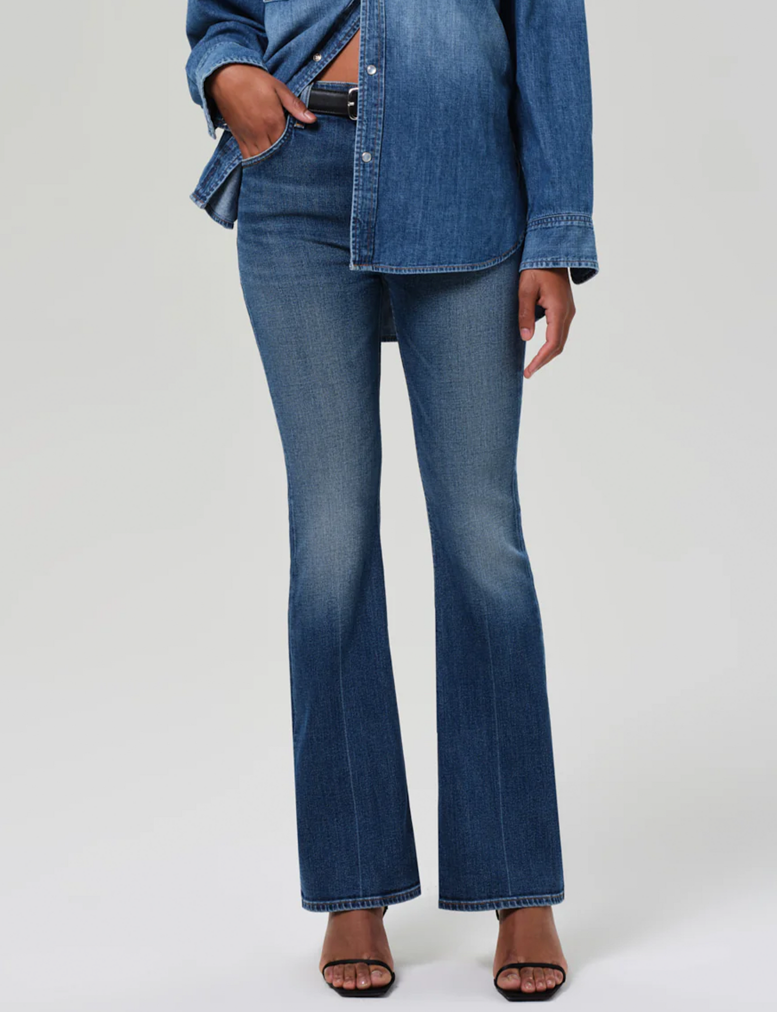 Lilah High Rise Long Bootcut, Abalone