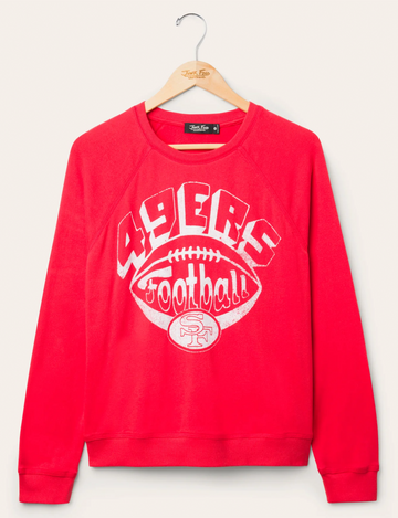 SF 49ers Football Raglan Fleece, Licorice