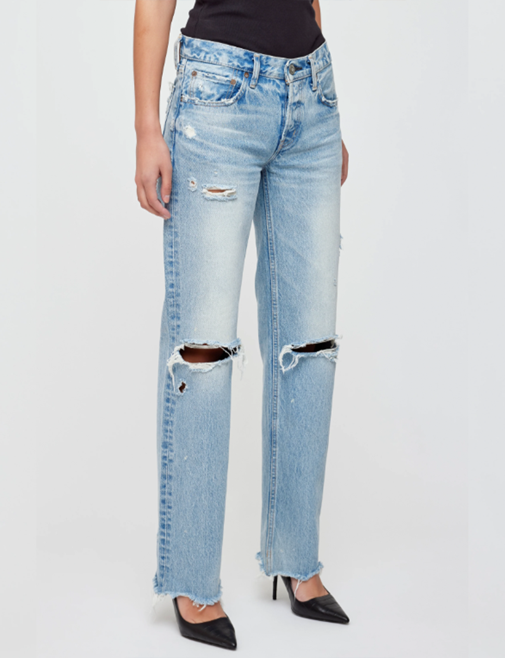 Odessa Low Straight, Light Blue