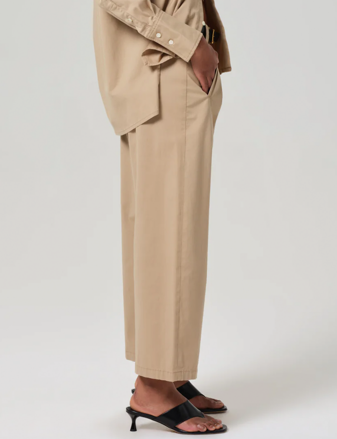 Cara Cropped Twill Trouser, Catalina