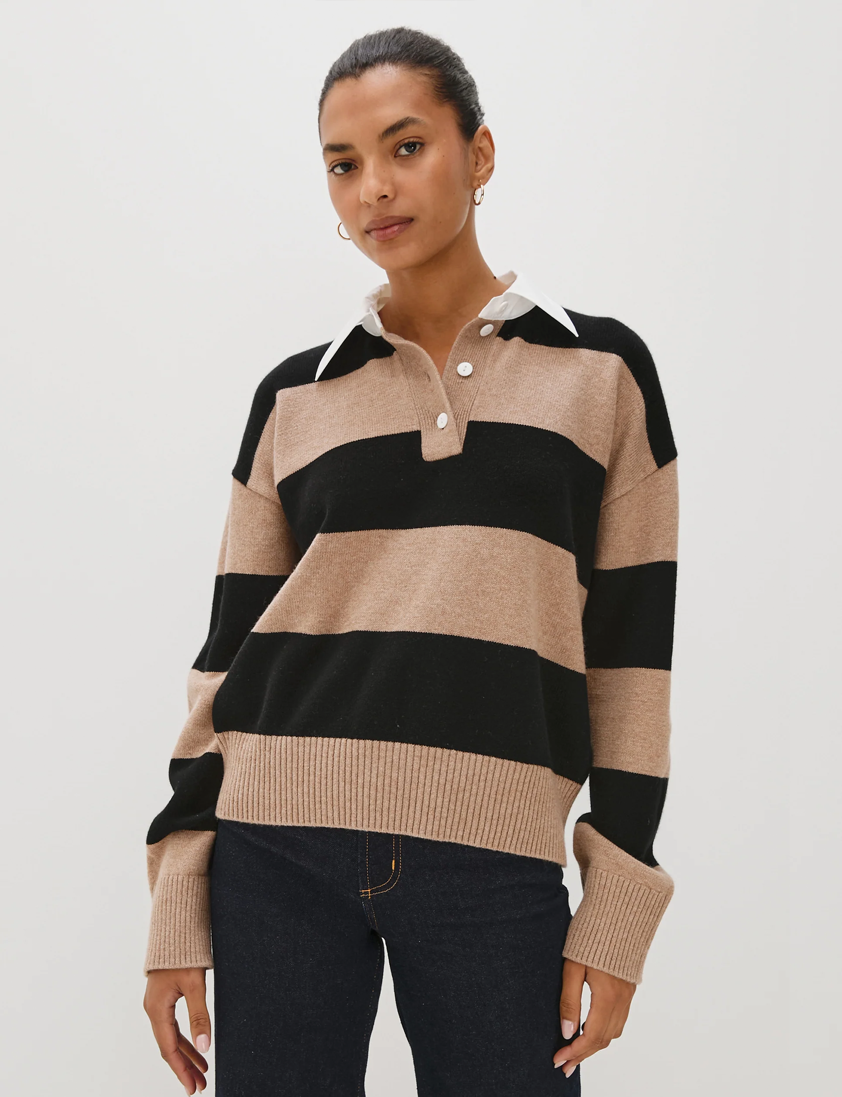 Paxton Sweater, Oatmeal/Black
