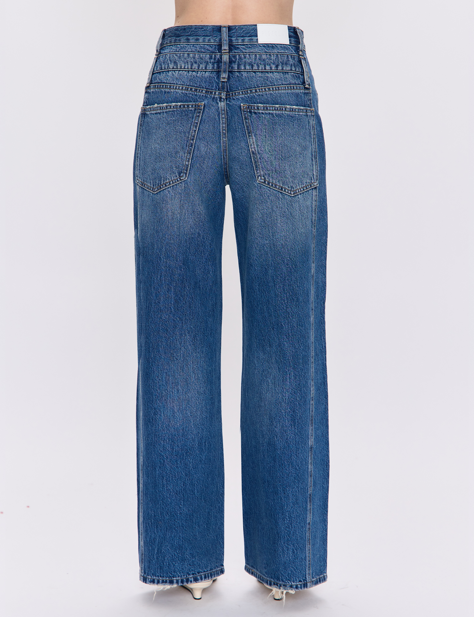 Caleb High Rise Relaxed Stacked Waist, Echo