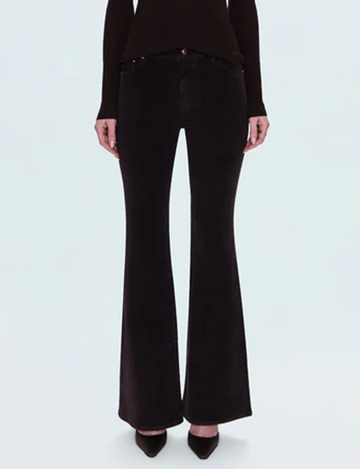 Kinsley Corduroy Mid-Rise Ultra Flare, Mocha