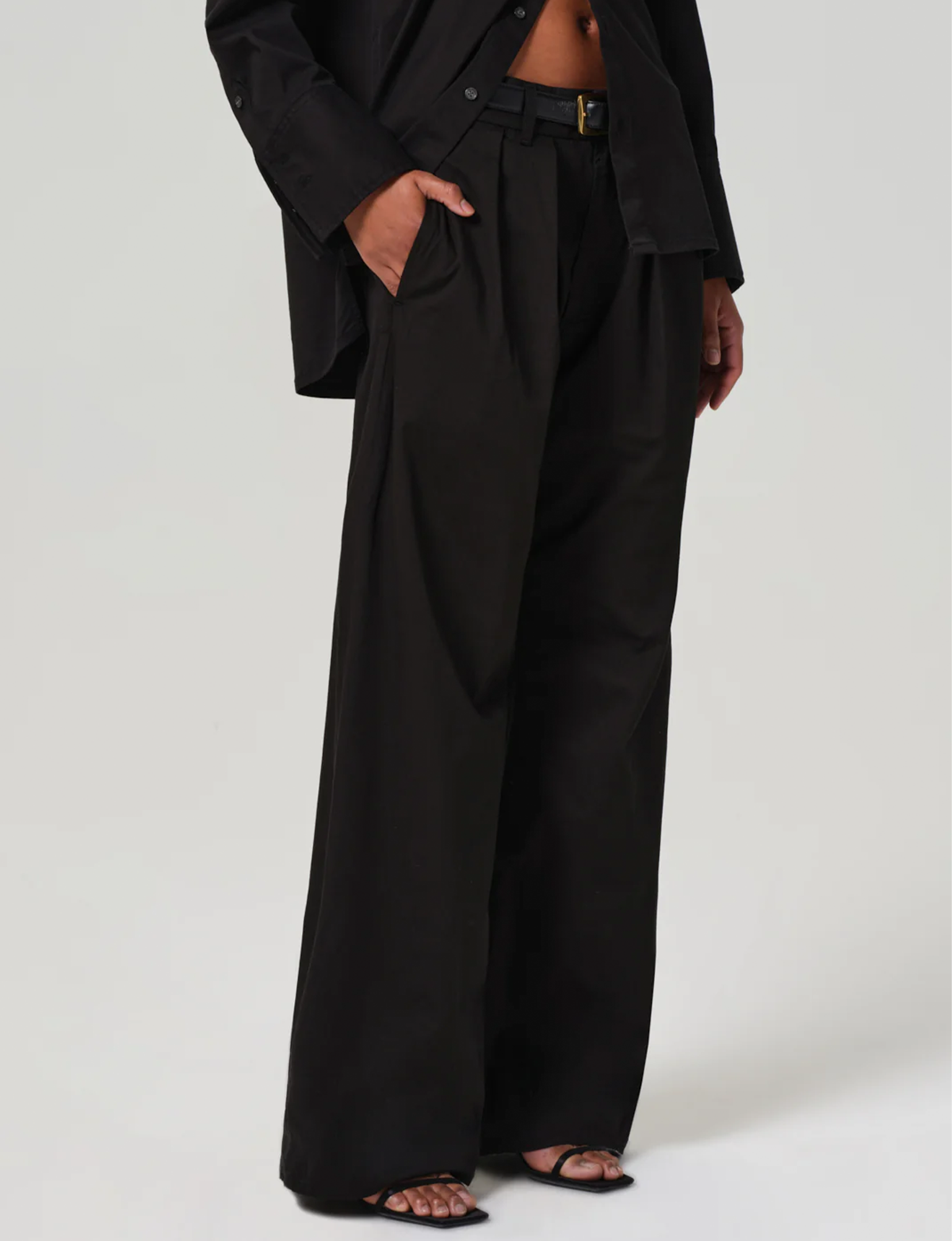 Petra Pleated Trouser, Black