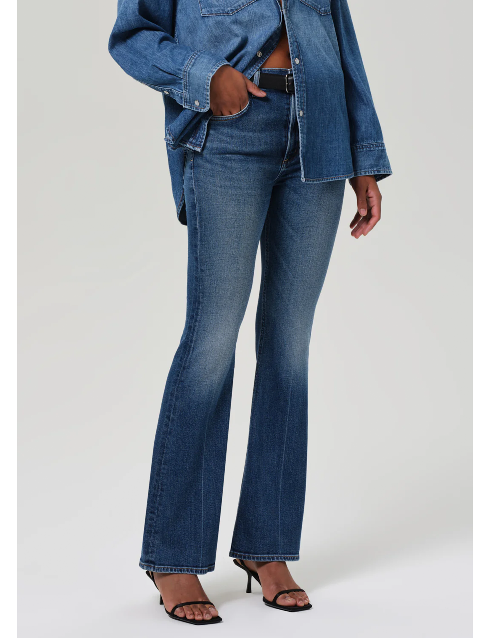 Lilah High Rise Long Bootcut, Abalone