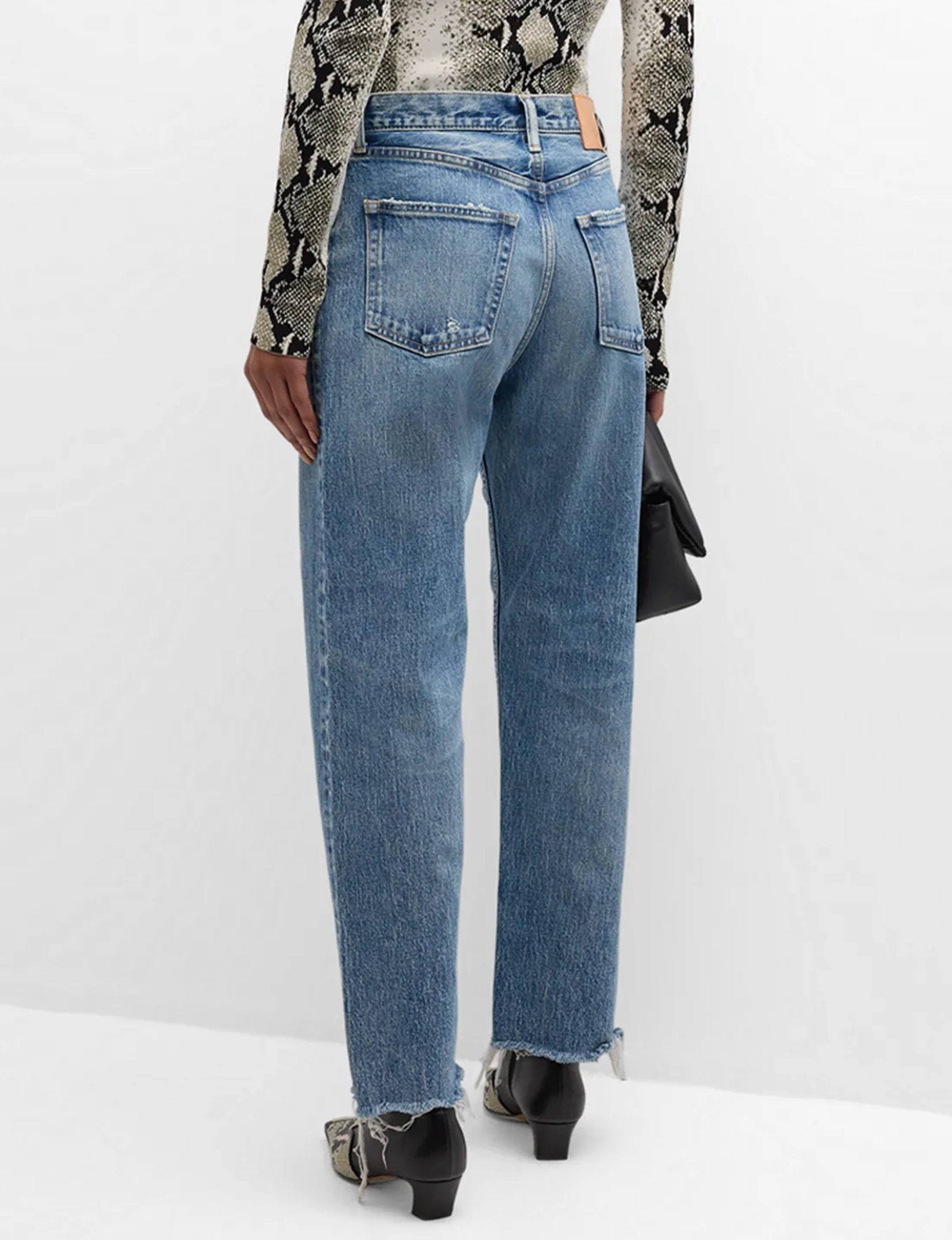 Mabel Cropped Wide Straight, Blue