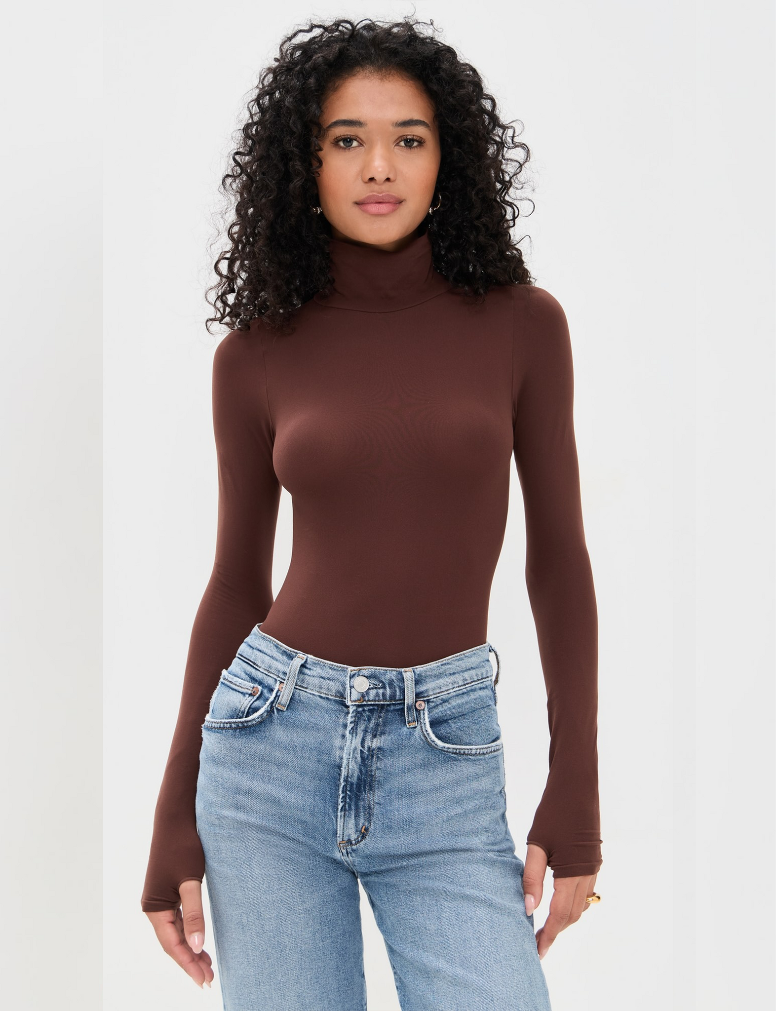 Ballet Turtleneck Bodysuit, Copper O/S