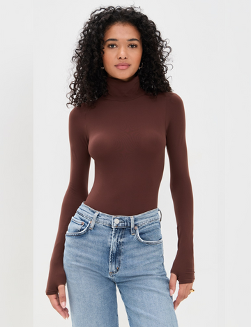Ballet Turtleneck Bodysuit, Copper O/S