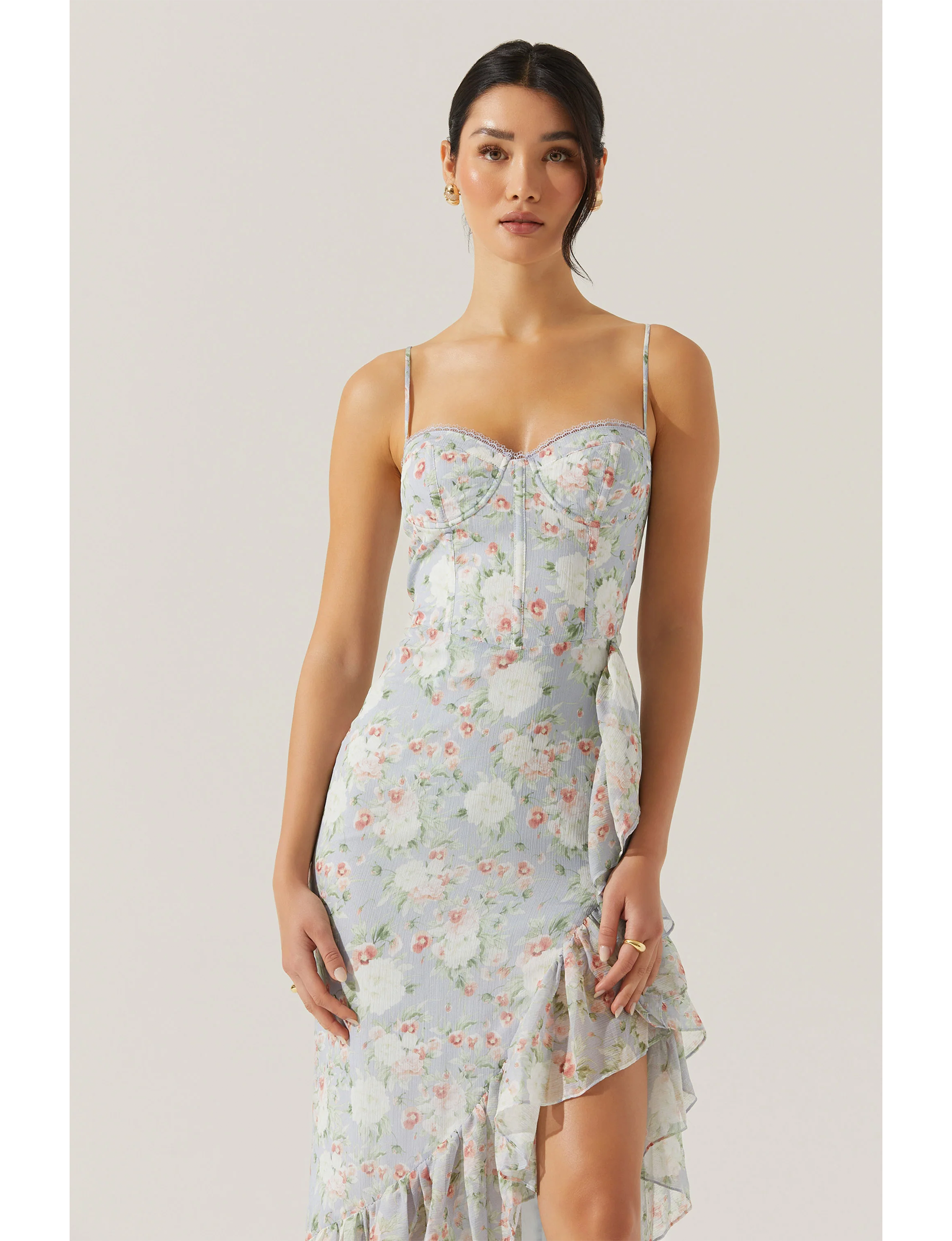 Brisbane Dress, Light Blue Floral