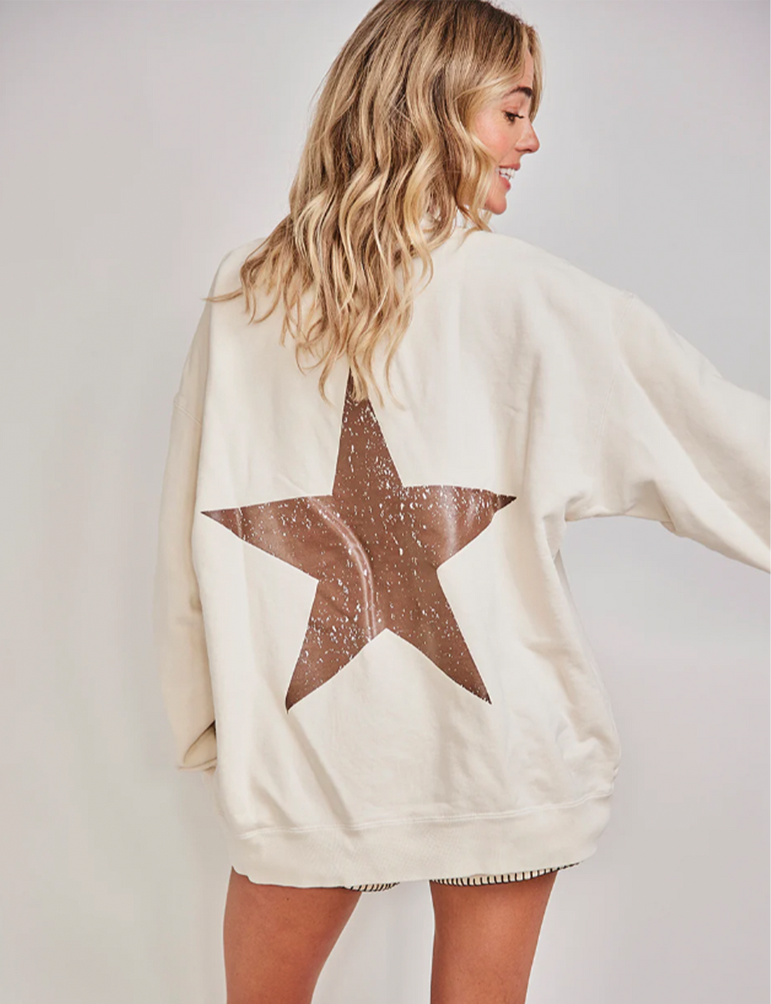 Branded Crewneck, Creme