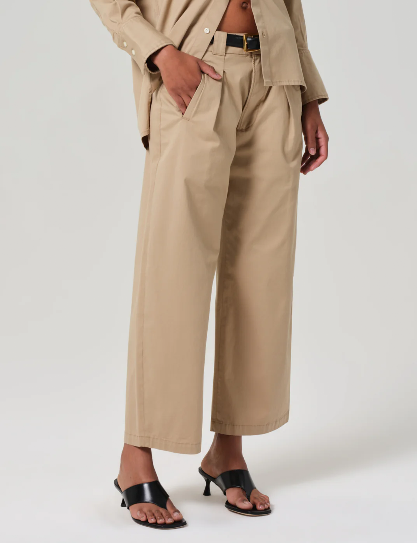 Cara Cropped Twill Trouser, Catalina