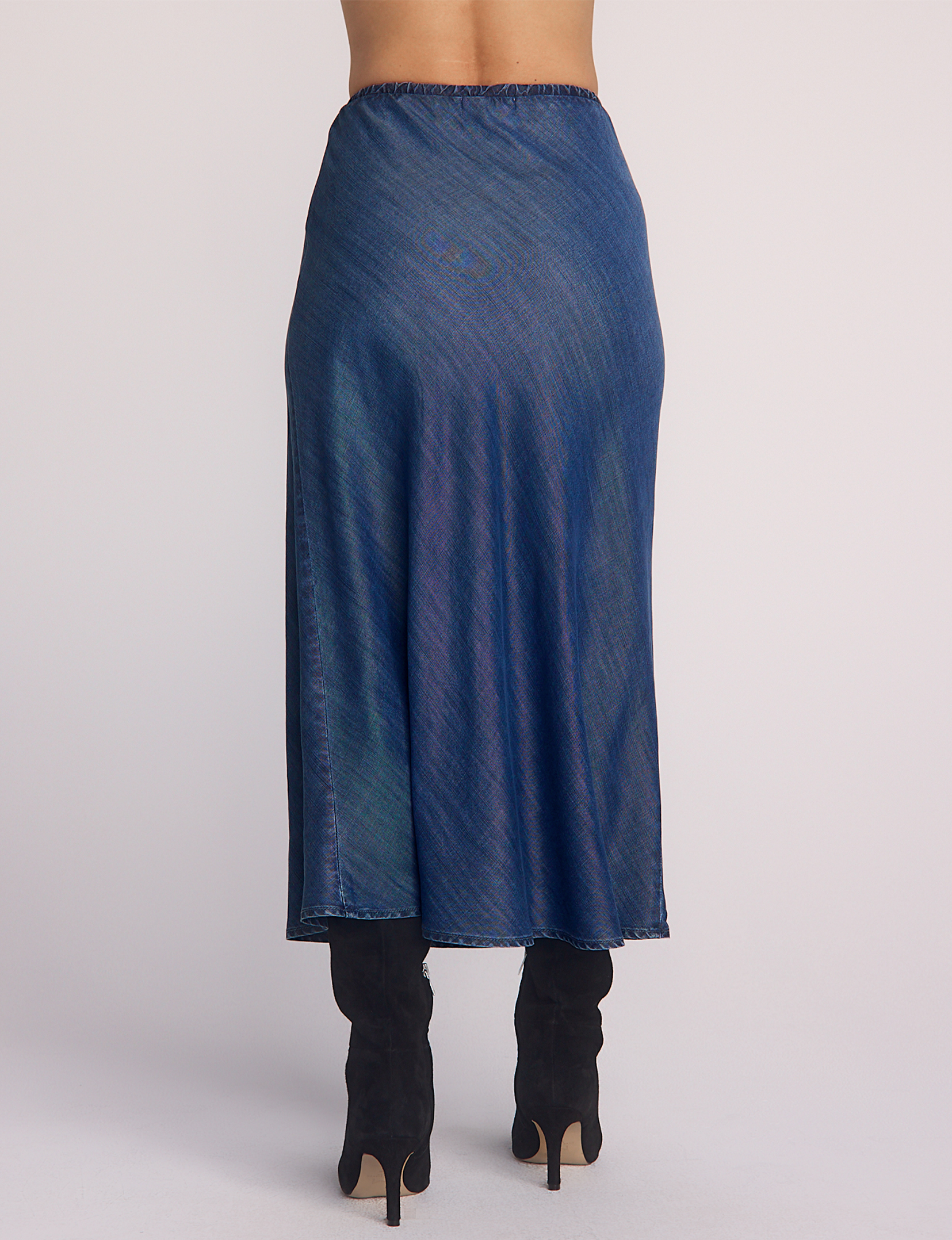 Bias Skirt w/ Tie, Moonlit Wash