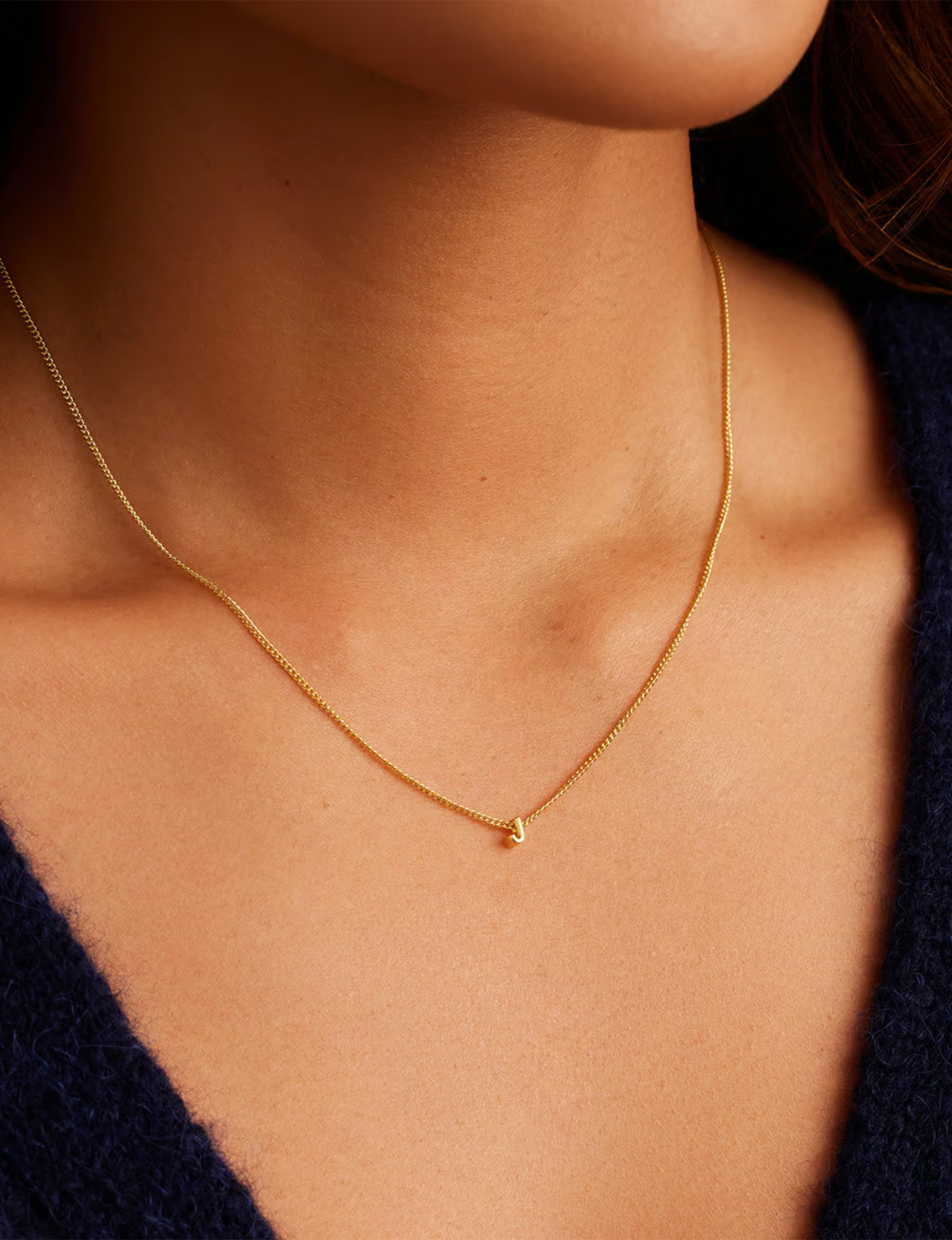 Wilder Mini Alphabet Necklace, Gold