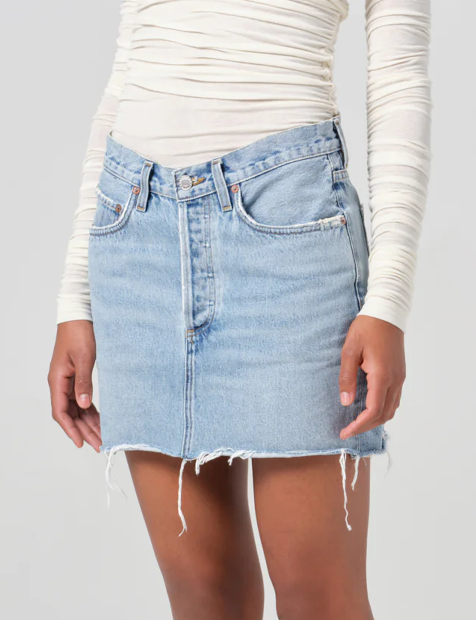 V-Waist Mini Skirt, Force