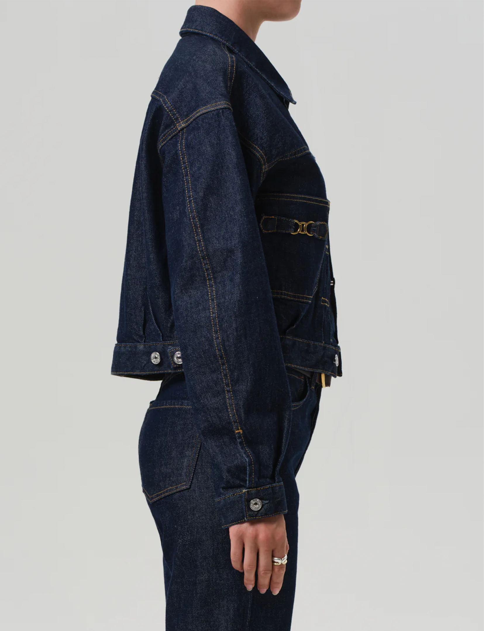 Alma Horsebit Jacket, Helia