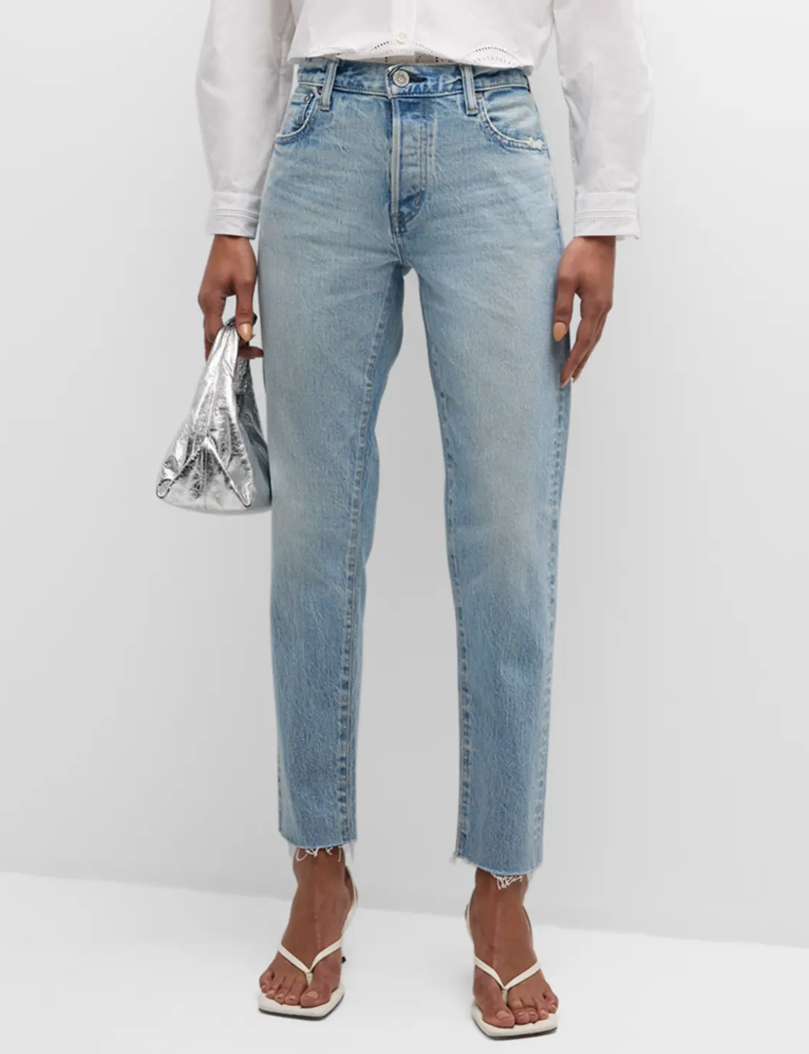 Mid-Rise Montura Tapered, Light Blue