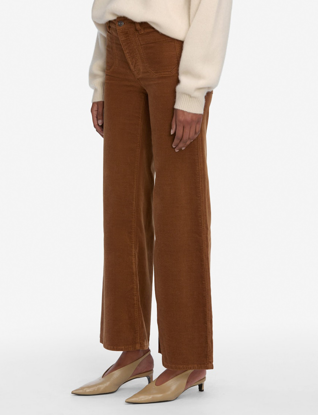 Le Slim Palazzo Corduroy, Maple Brown