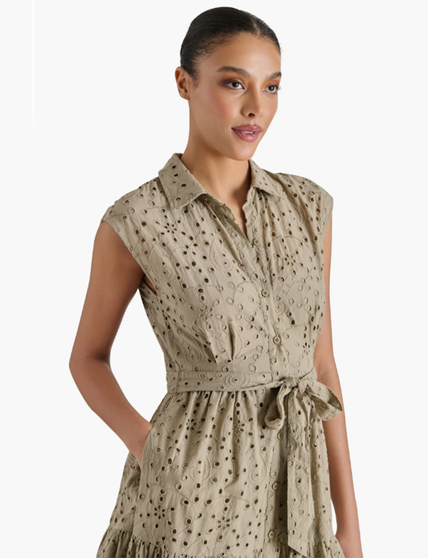 Clover Dress, Silver Sage