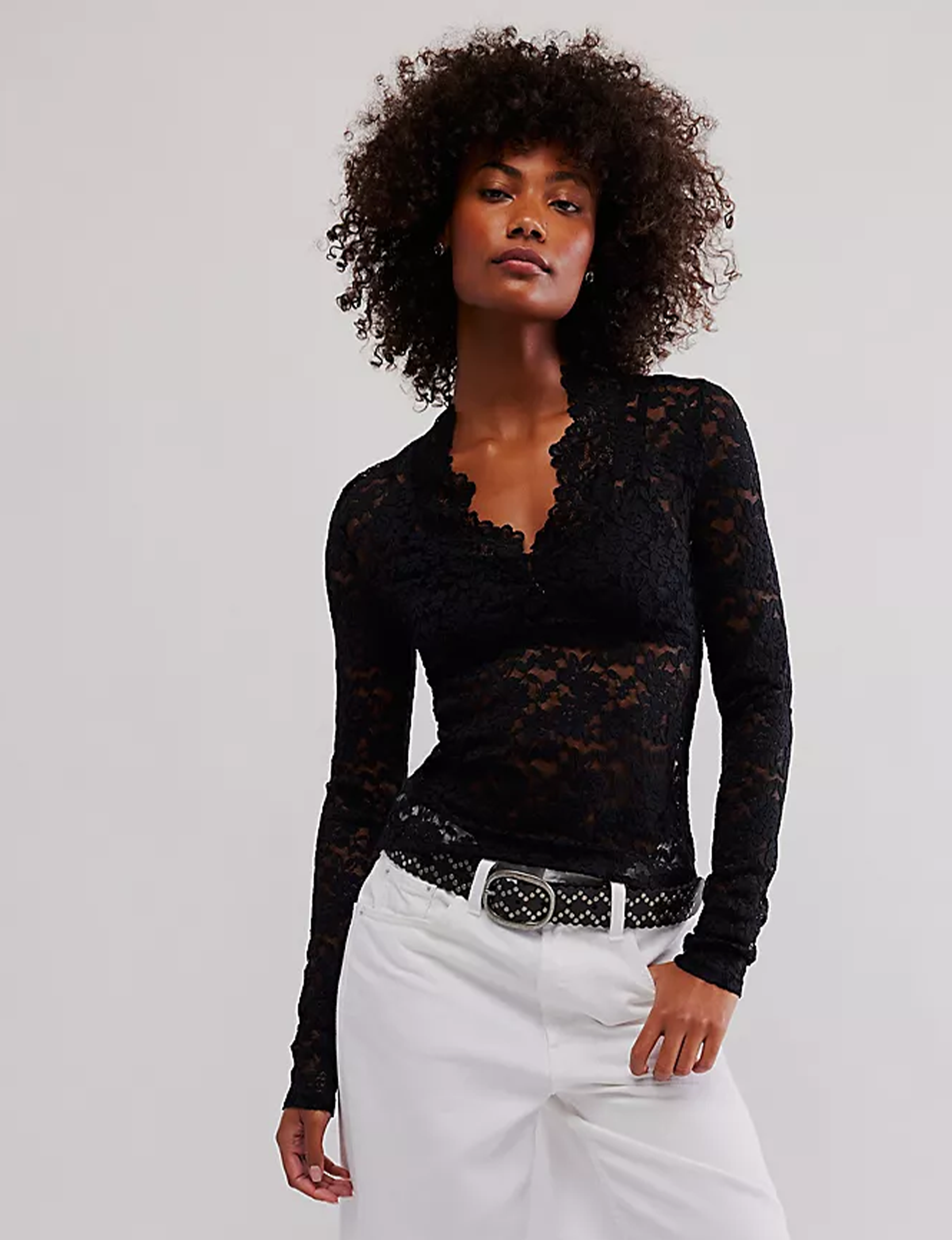 All Day Lace Long Sleeve, Black