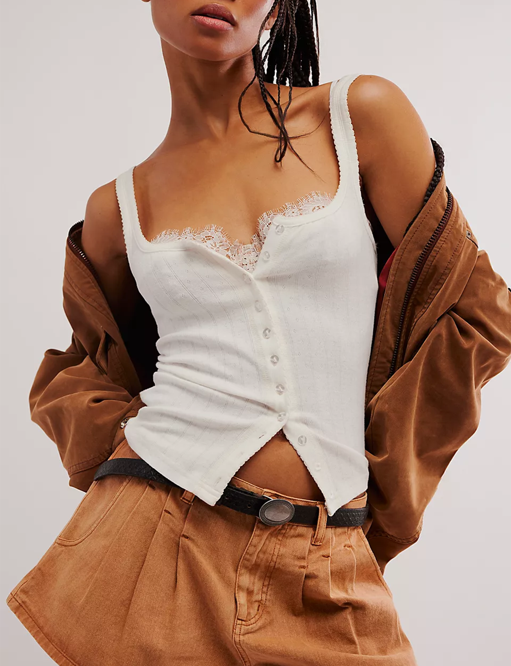 End Game Pointelle Tank, Sugar Swizzle