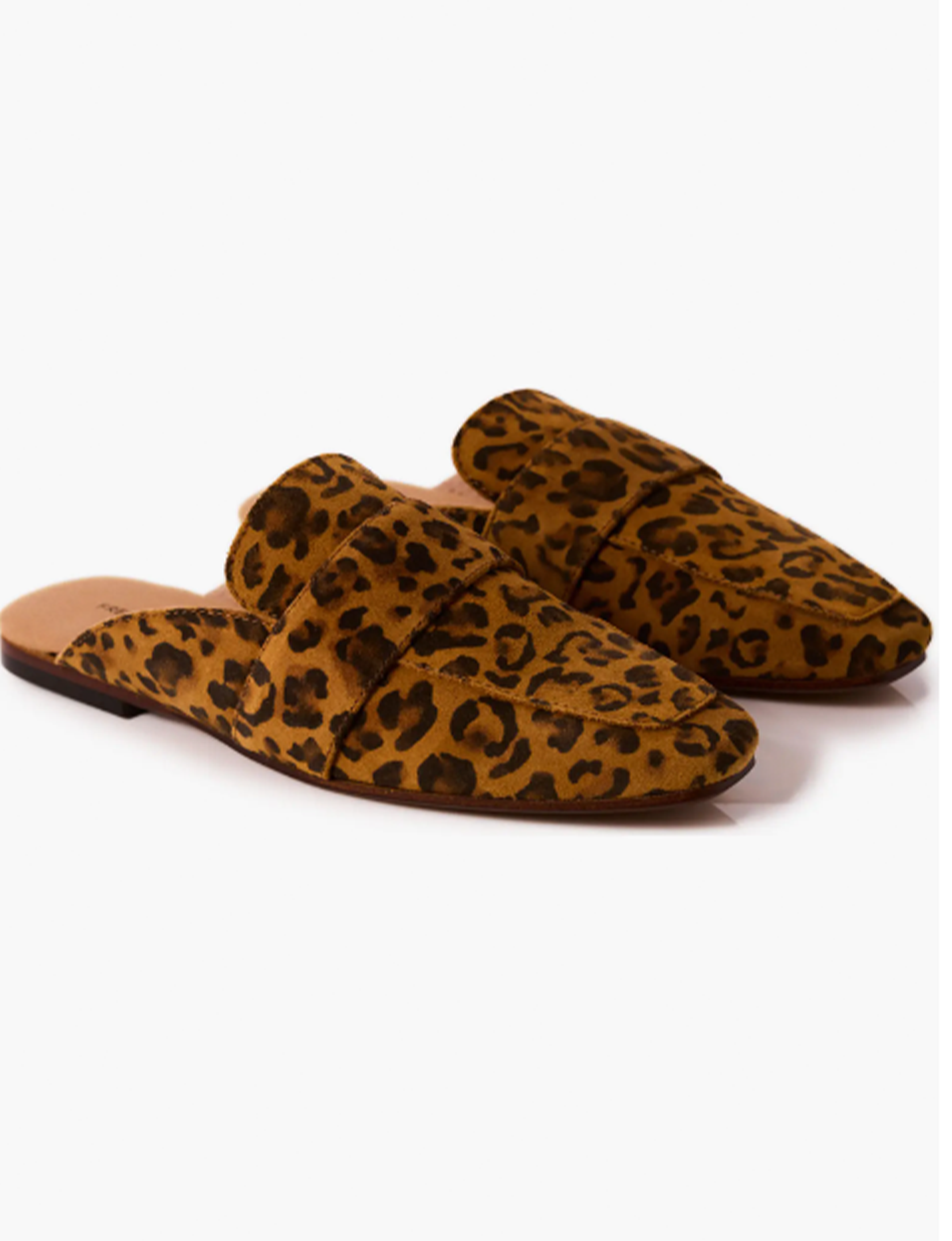 At Ease Loafer Slide, Leopard Suede