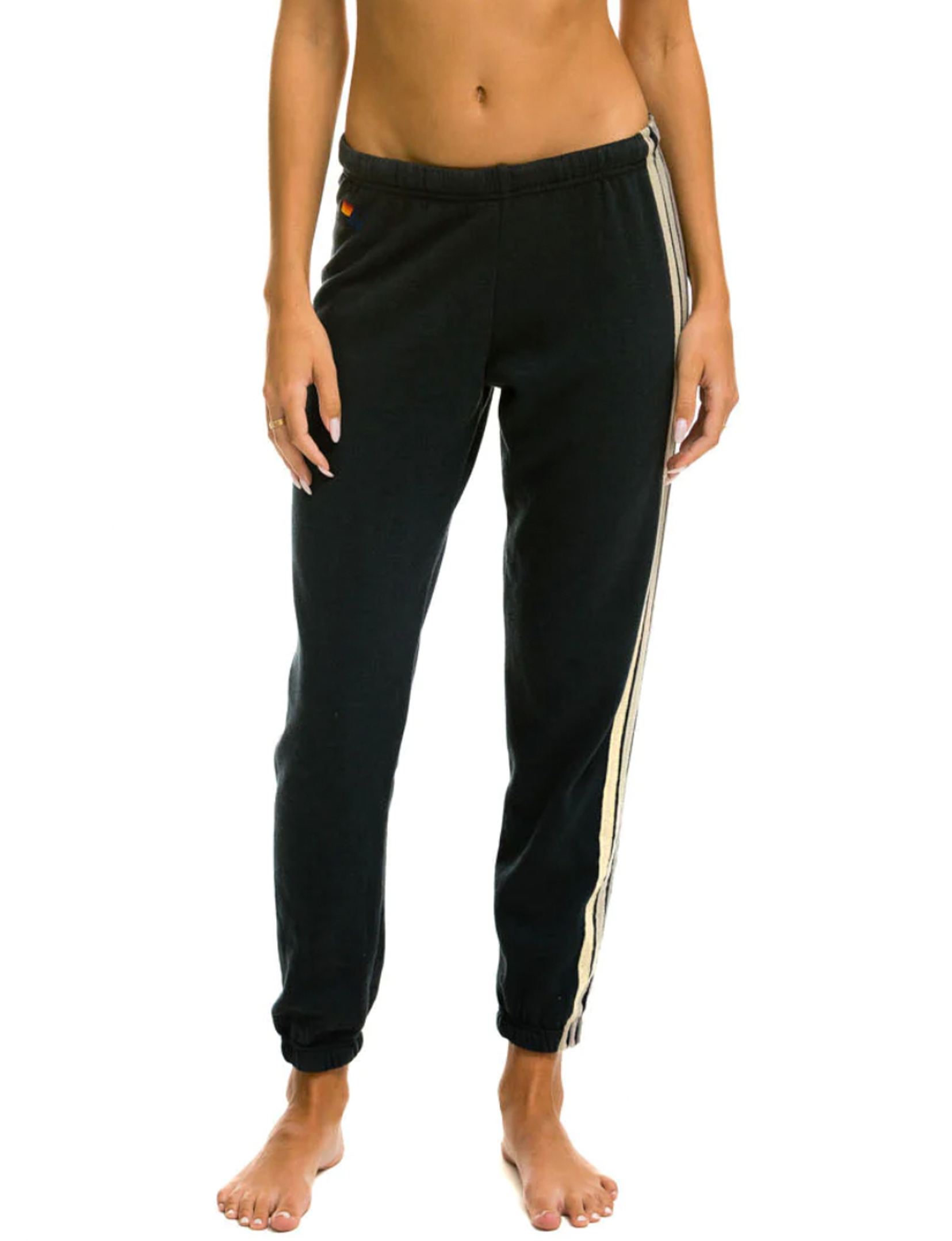 5 Stripe Sweatpants, Charcoal/Grey