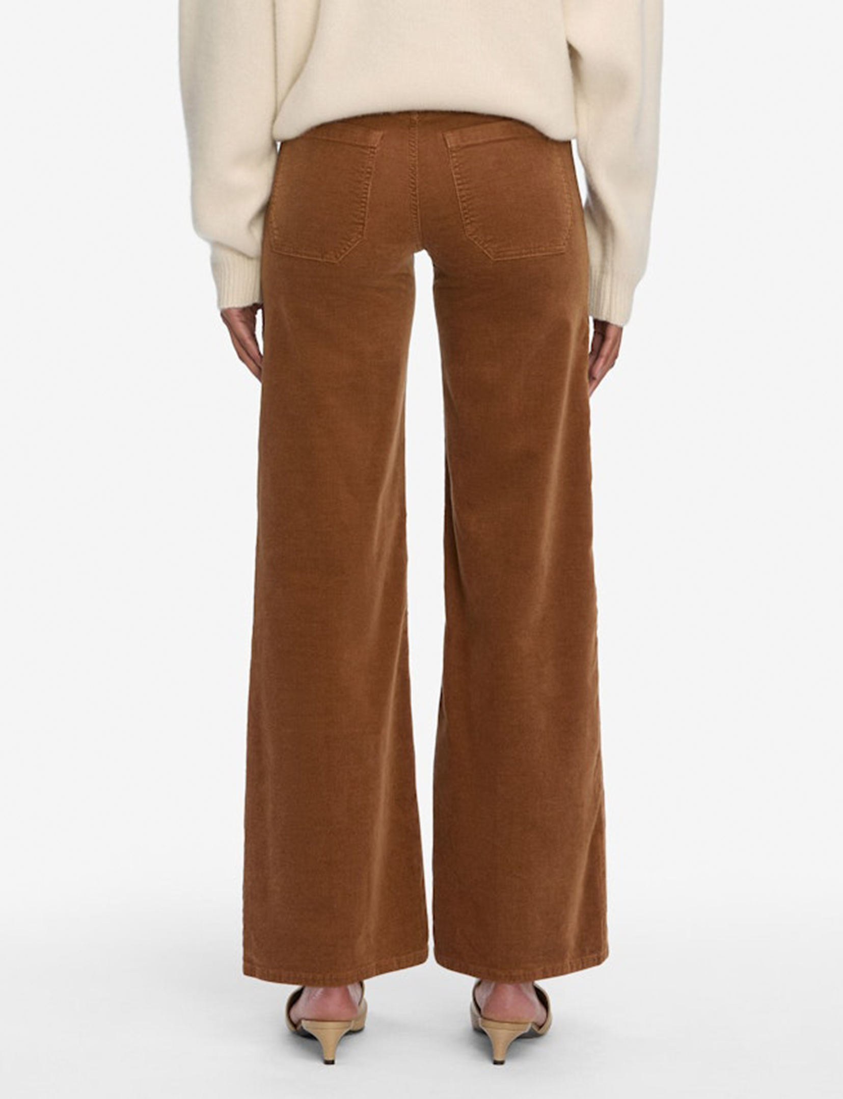 Le Slim Palazzo Corduroy, Maple Brown