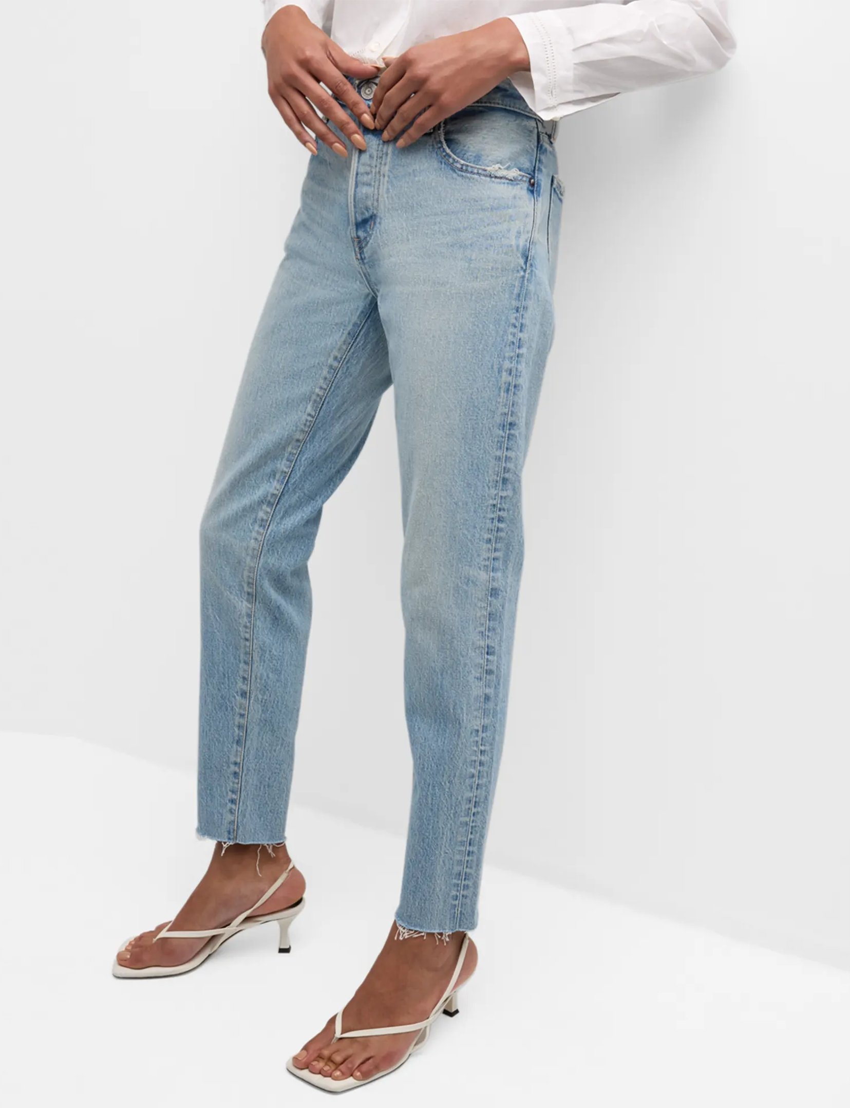 Mid-Rise Montura Tapered, Light Blue