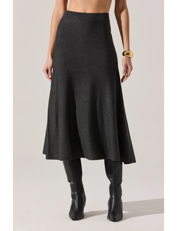 Deora Sweater Skirt, Charcoal