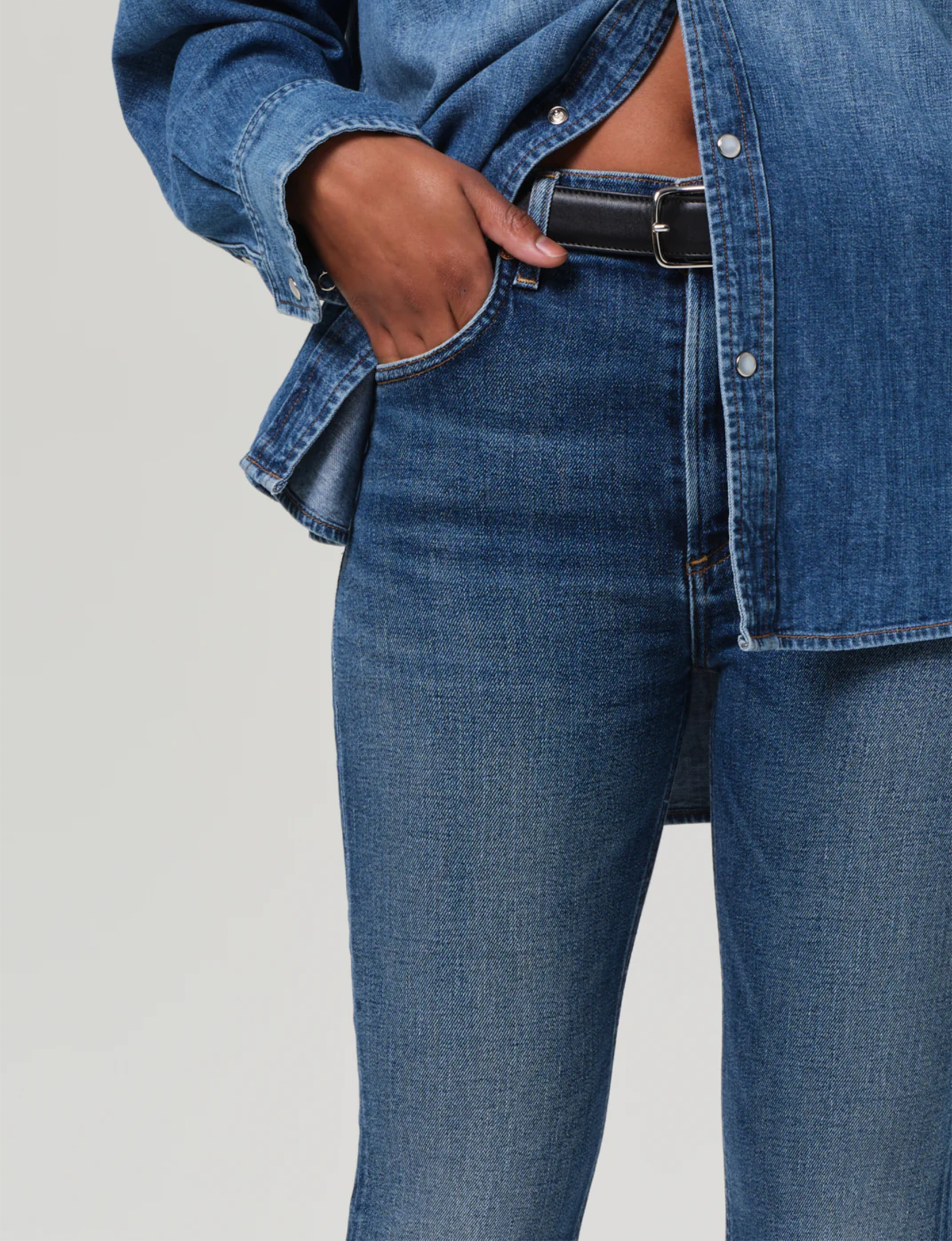 Lilah High Rise Long Bootcut, Abalone